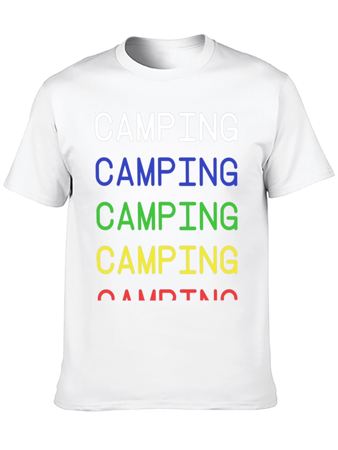 Colorful Camping Graphic Tee - Mens Black Shirt