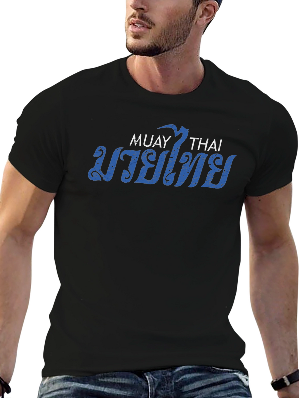 Muay Thai Graphic Tee - Stylish Black T-Shirt