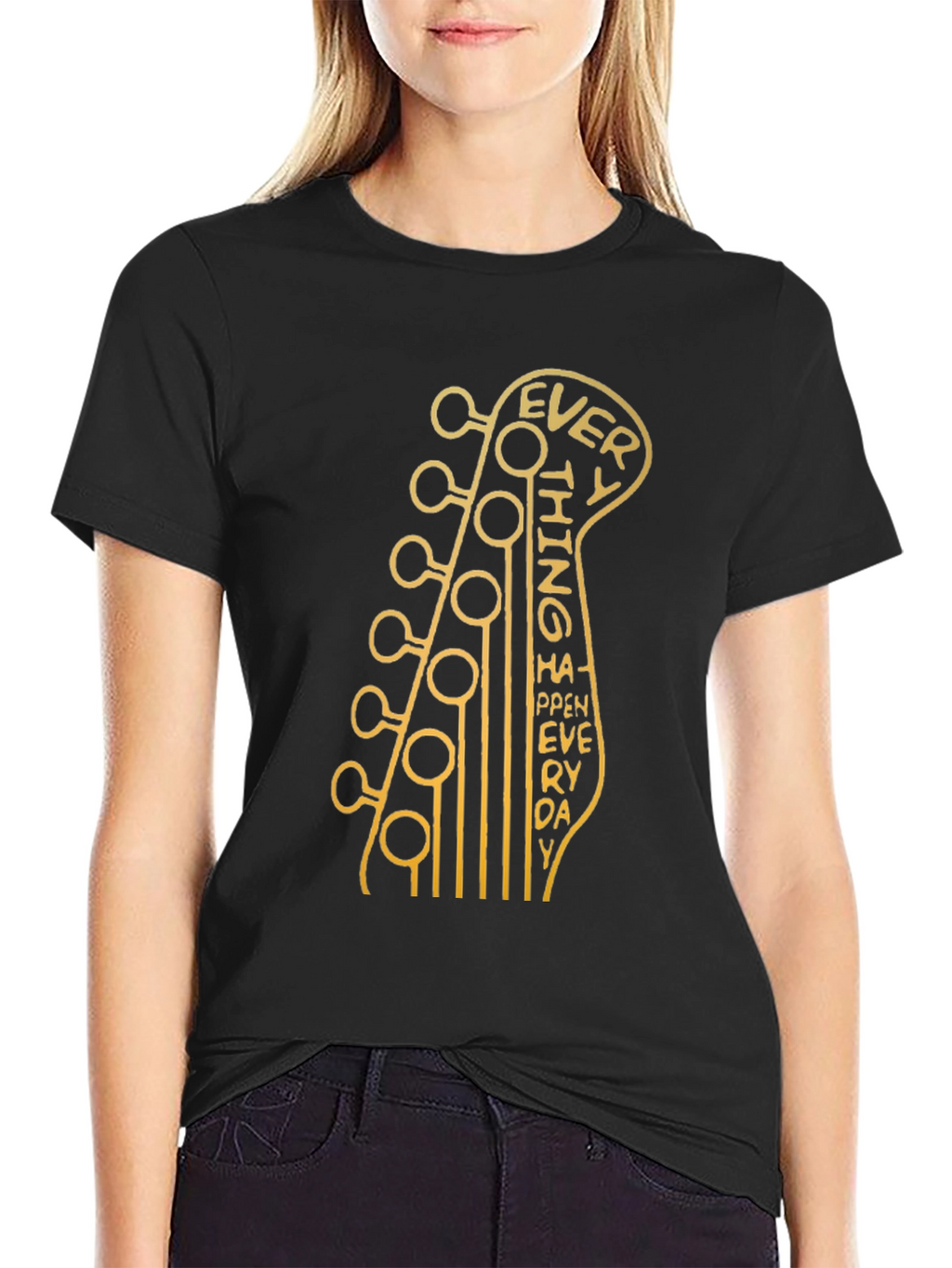 Everything Happens Everyday T-Shirt Guitar Graphic Tee