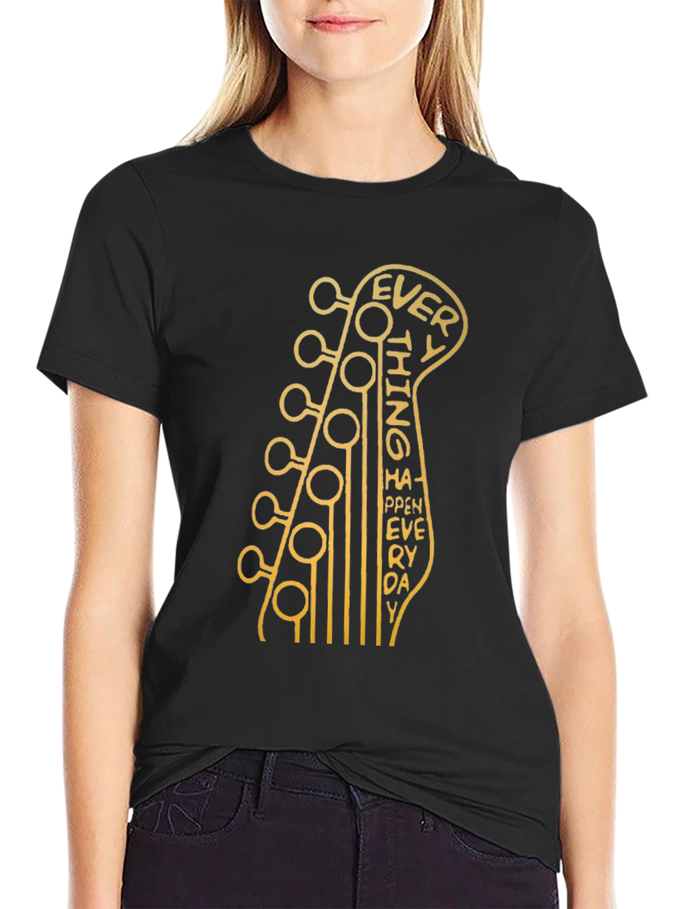 Everything Happens Everyday T-Shirt Guitar Graphic Tee