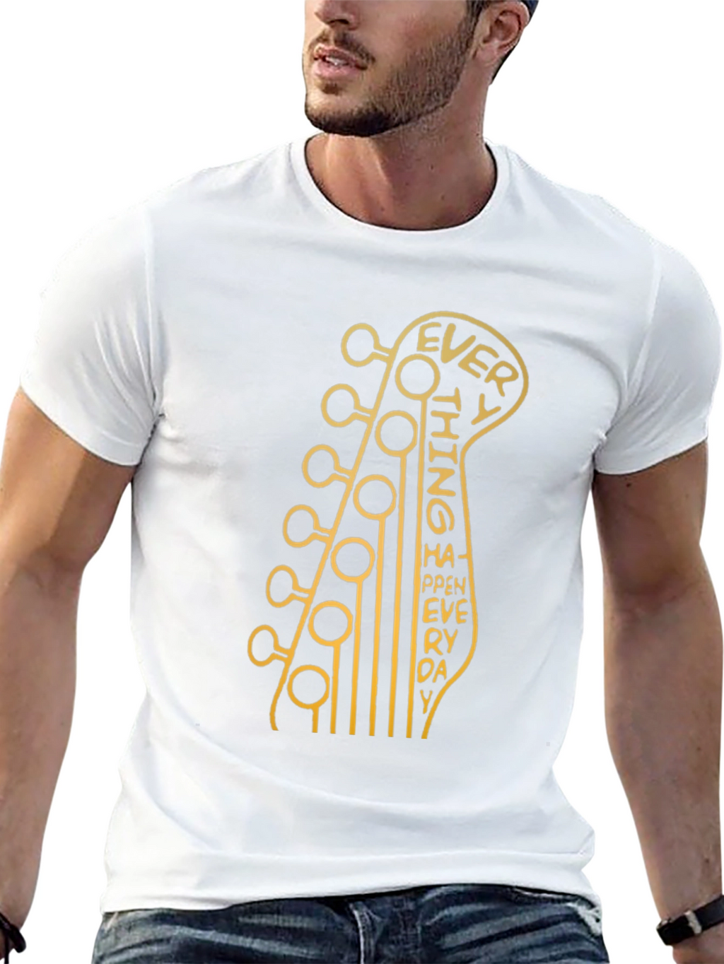 Everything Happens Everyday T-Shirt Guitar Graphic Tee