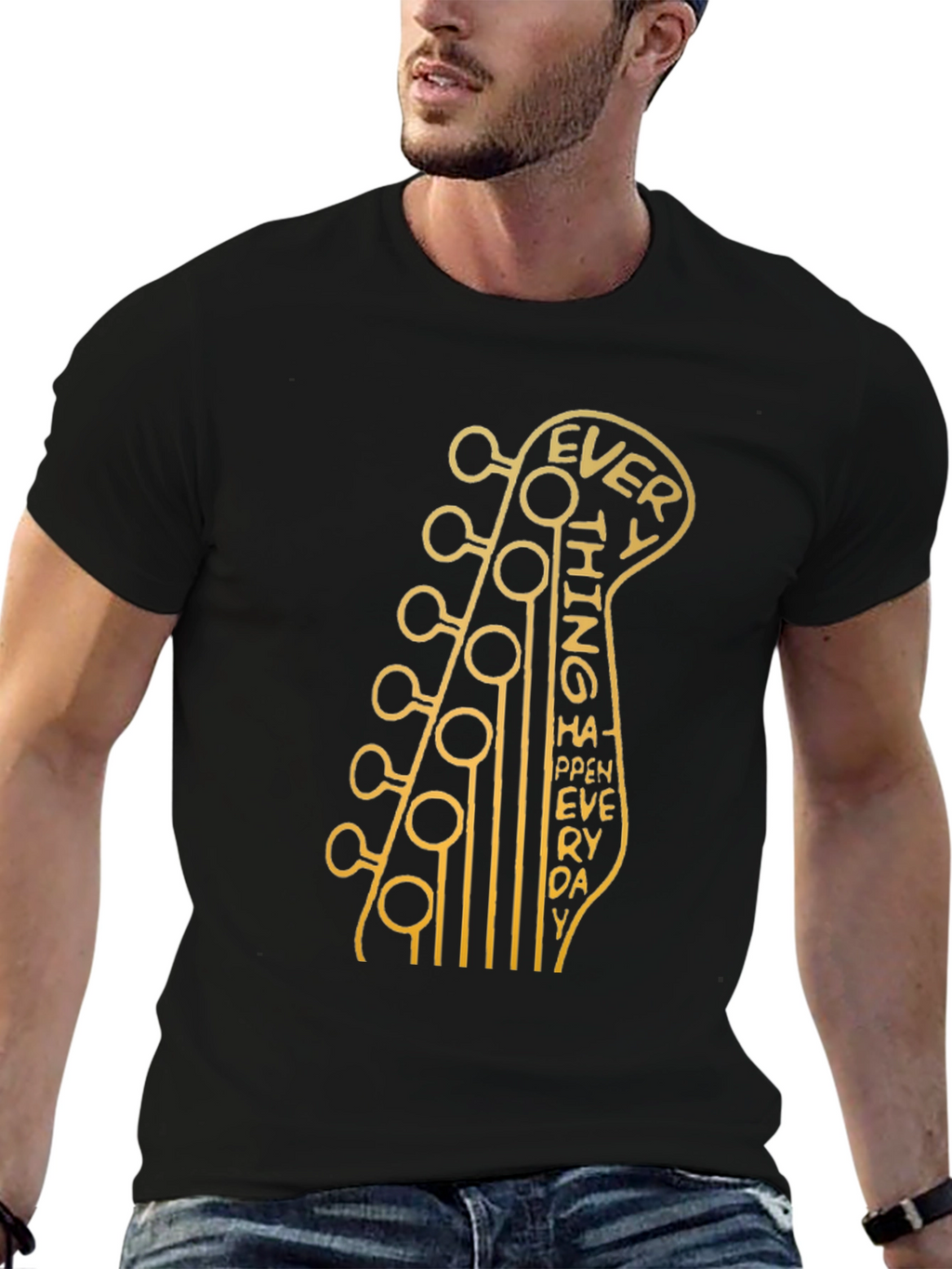 Everything Happens Everyday T-Shirt Guitar Graphic Tee