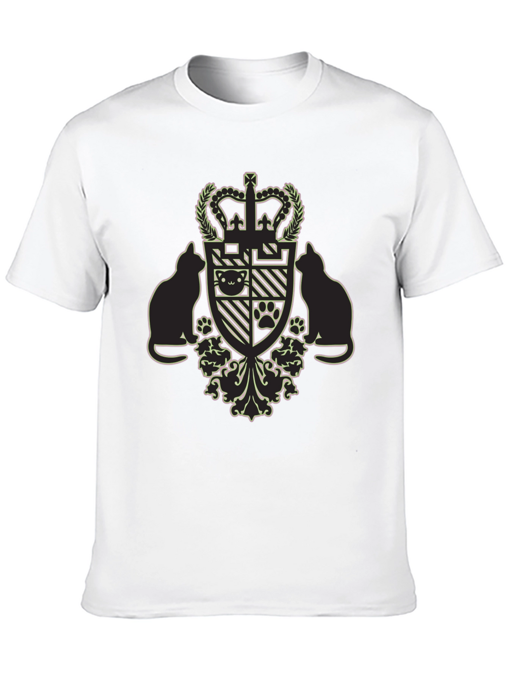 Royal Cat Crest Black T-Shirt