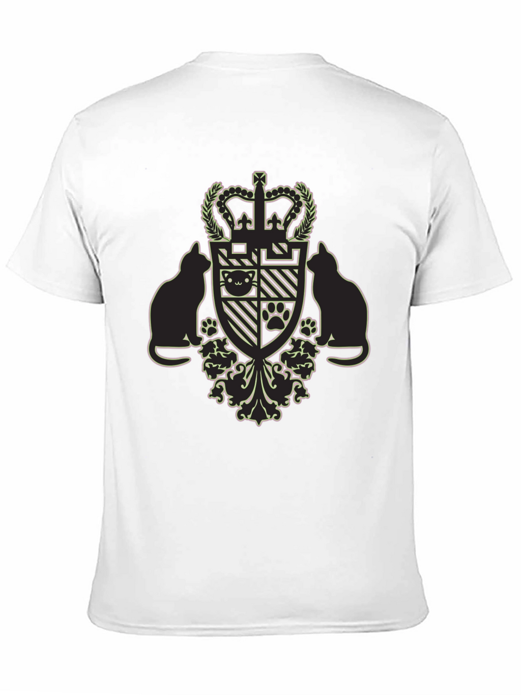 Royal Cat Crest Black T-Shirt