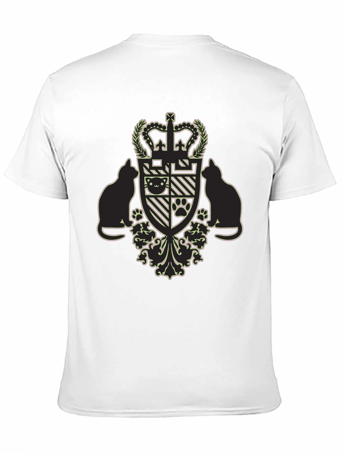 Royal Cat Crest Black T-Shirt