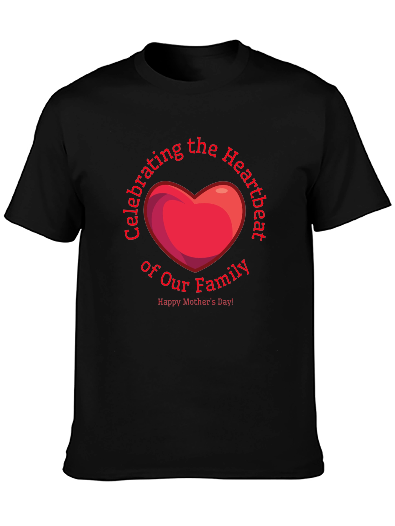 Mothers Day Heartbeat Family T-Shirt
