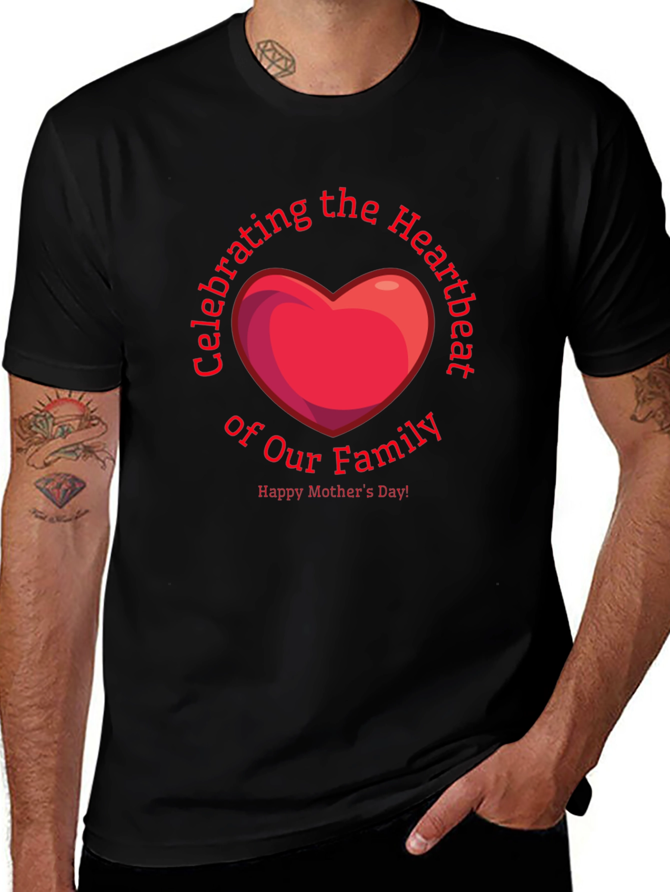Mothers Day Heartbeat Family T-Shirt