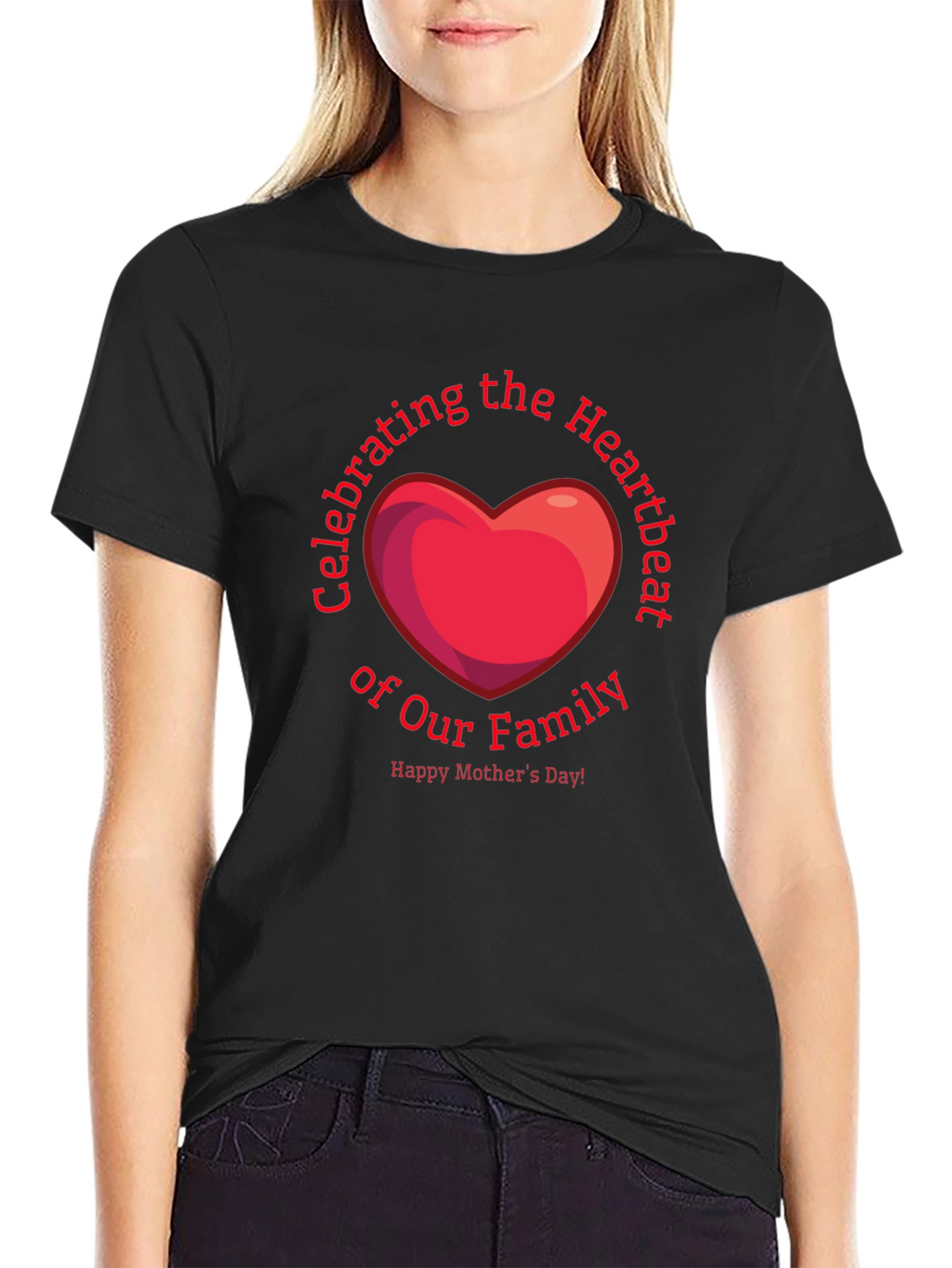 Mothers Day Heartbeat Family T-Shirt