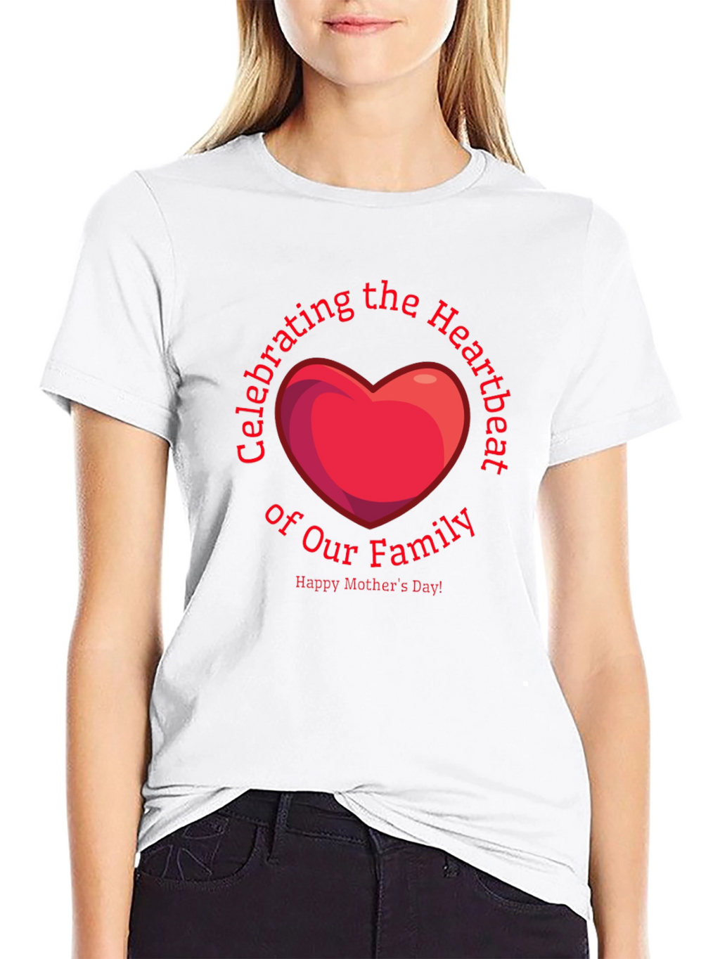 Mothers Day Heartbeat Family T-Shirt