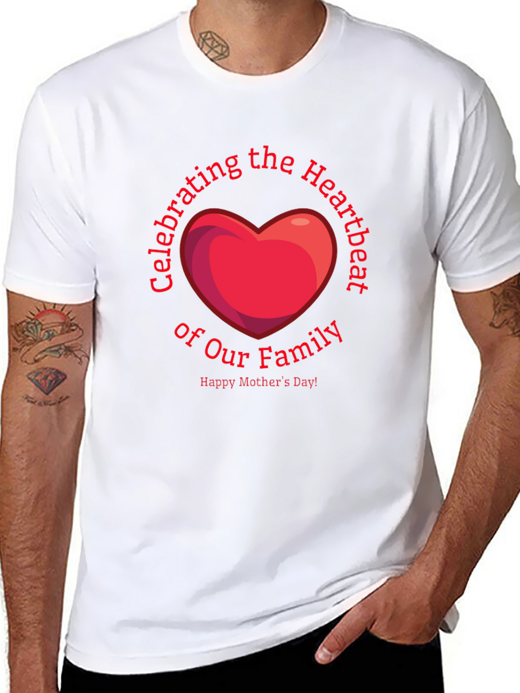 Mothers Day Heartbeat Family T-Shirt