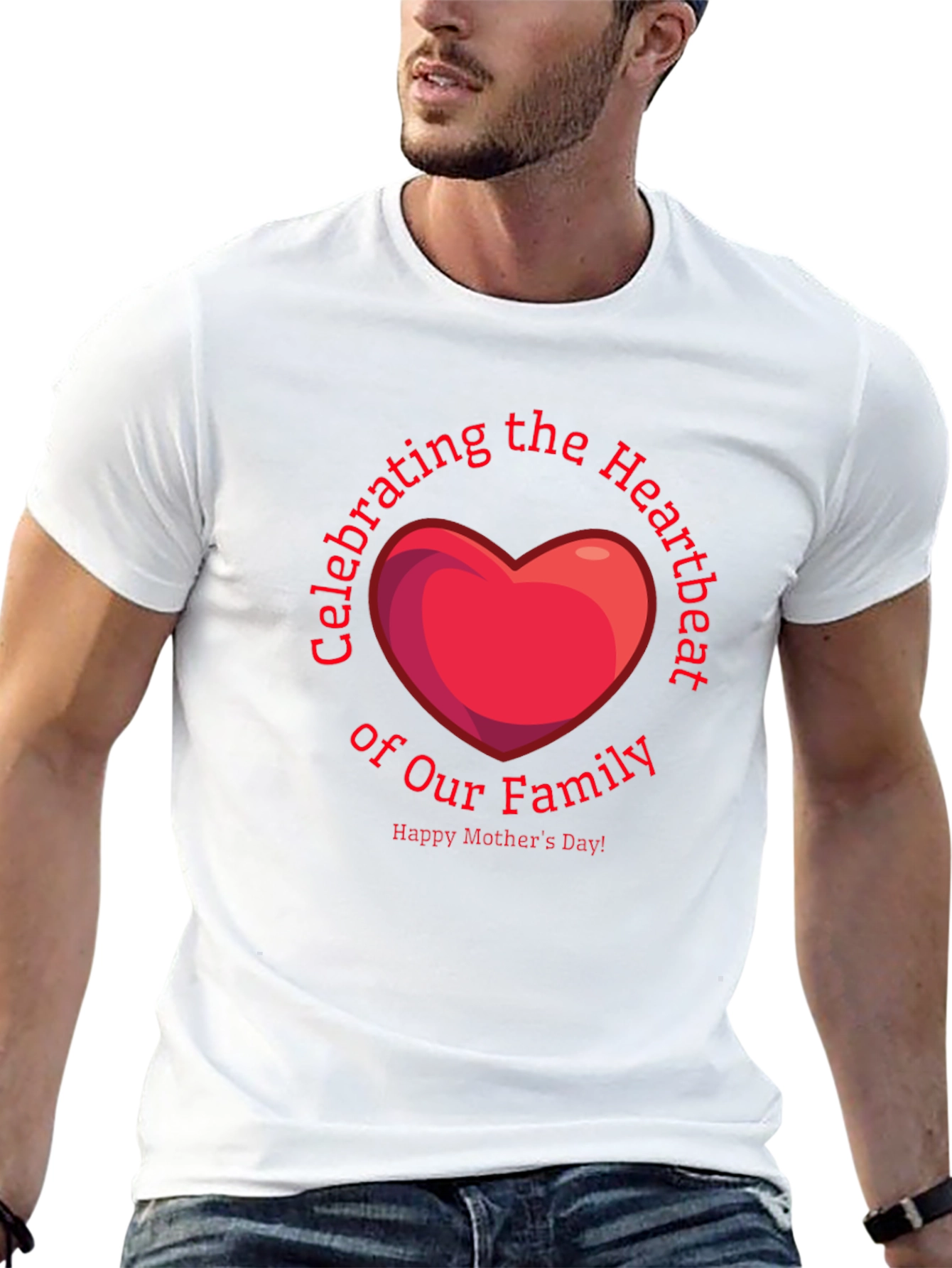 Mothers Day Heartbeat Family T-Shirt