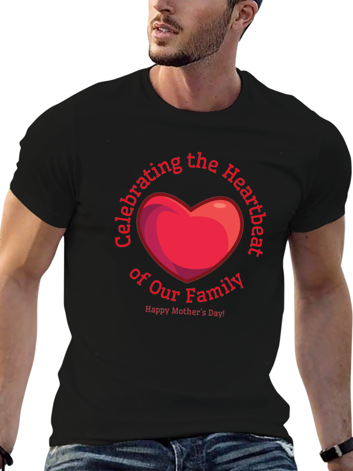 Mothers Day Heartbeat Family T-Shirt