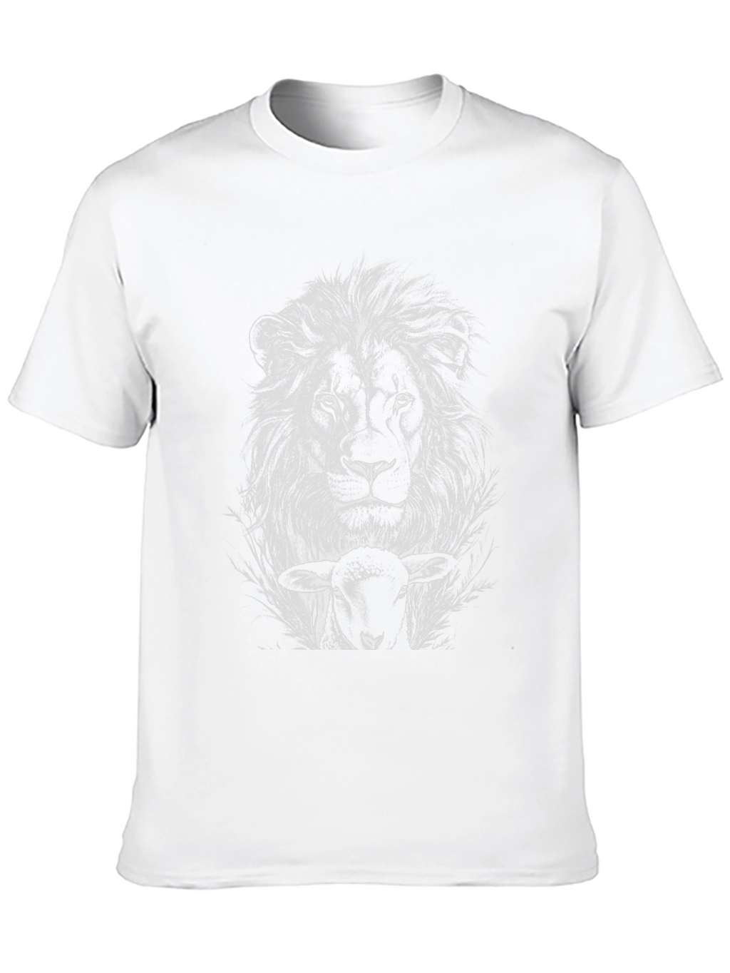 Lion and Lamb Graphic T-Shirt - Black