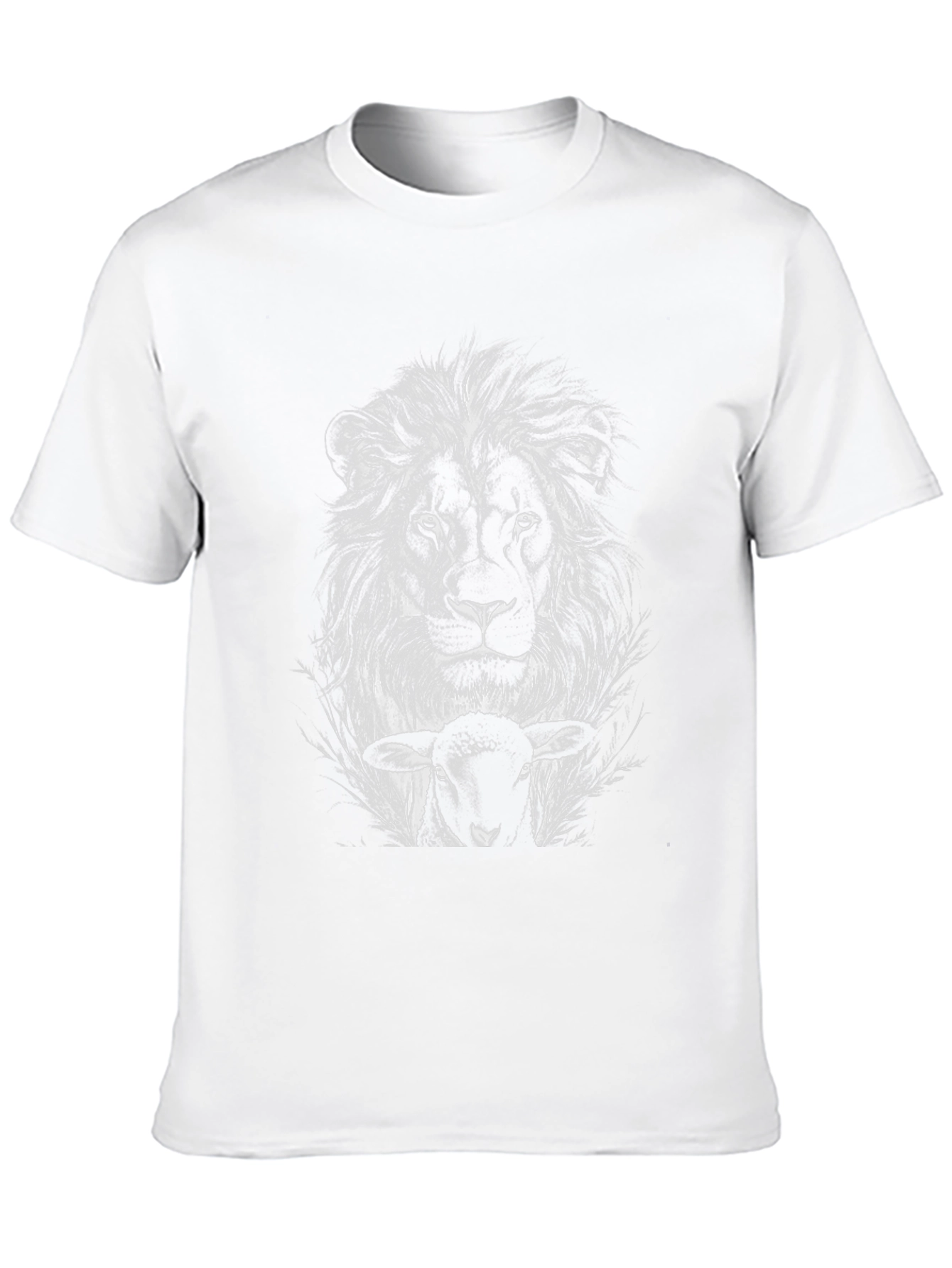 Lion and Lamb Graphic T-Shirt - Black