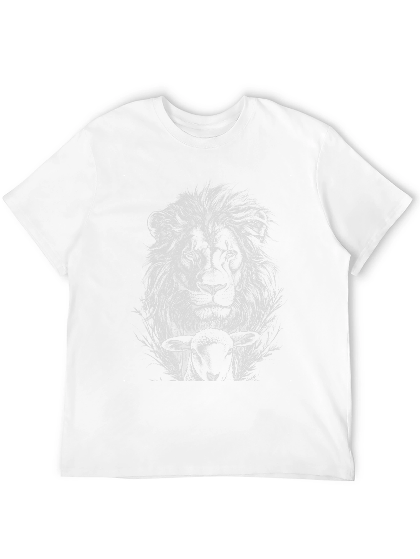 Lion and Lamb Graphic T-Shirt - Black
