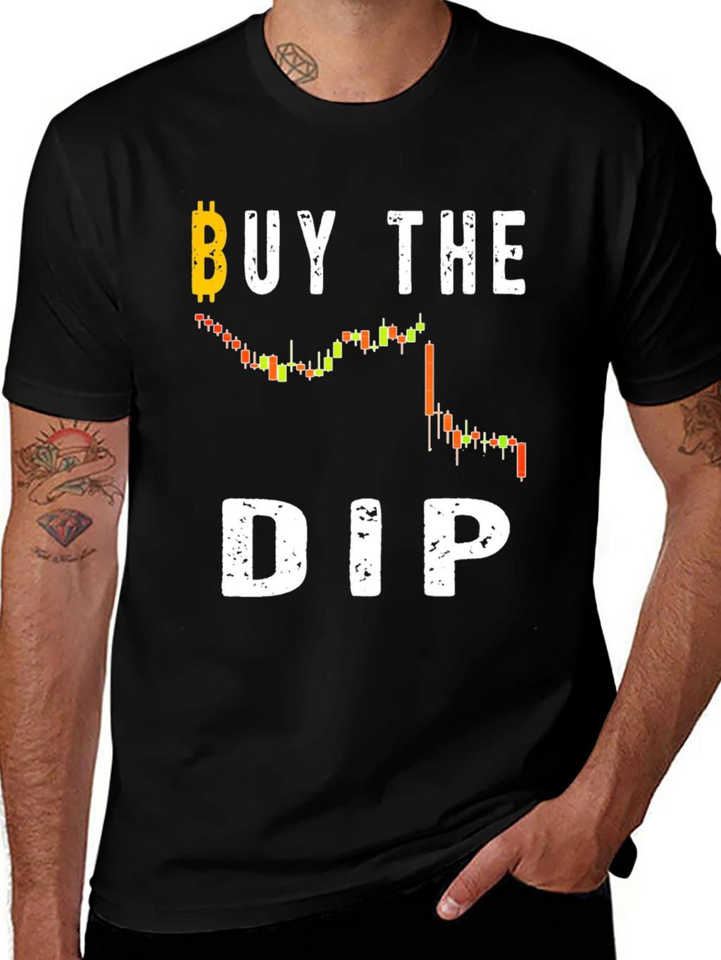 Buy The Dip Crypto T-Shirt - Black Cotton Tee
