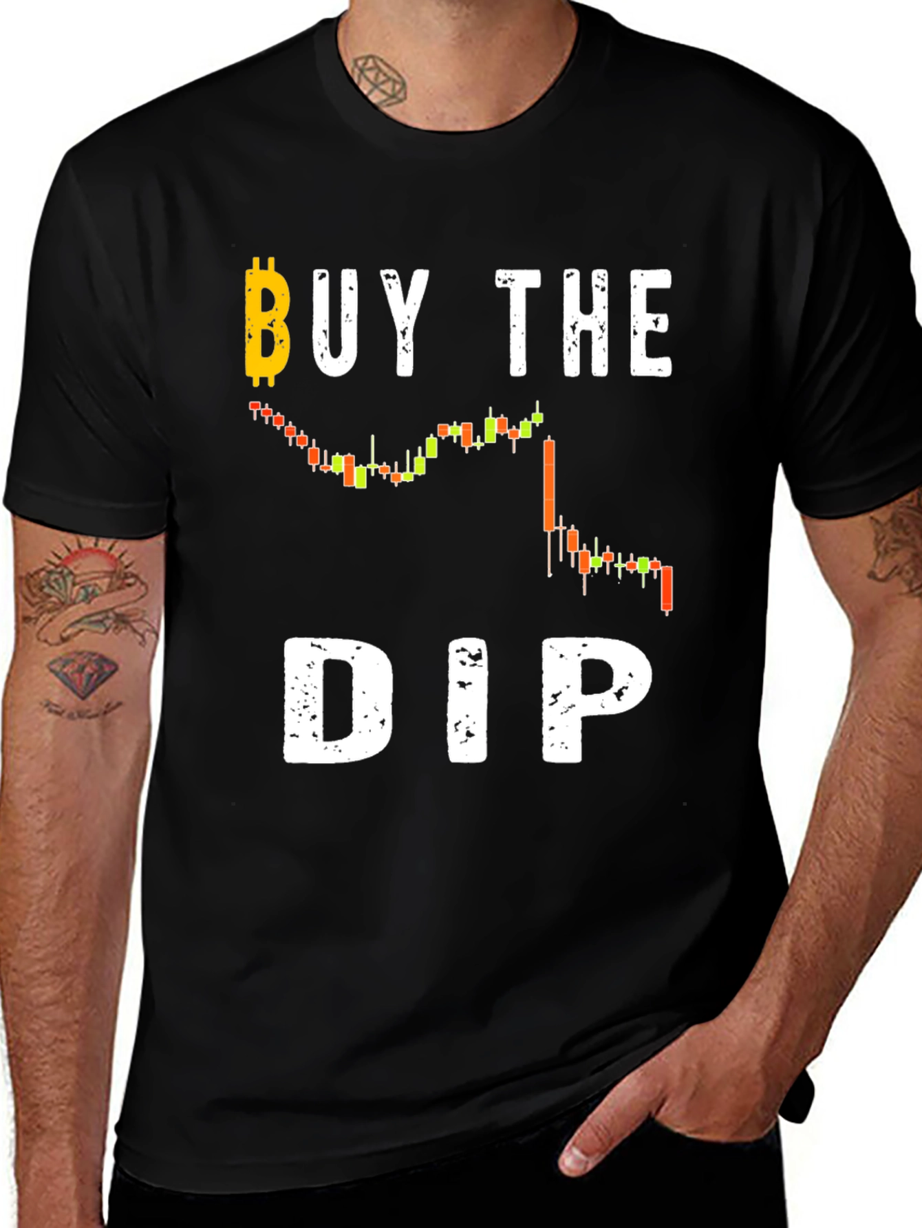 Buy The Dip Crypto T-Shirt - Black Cotton Tee