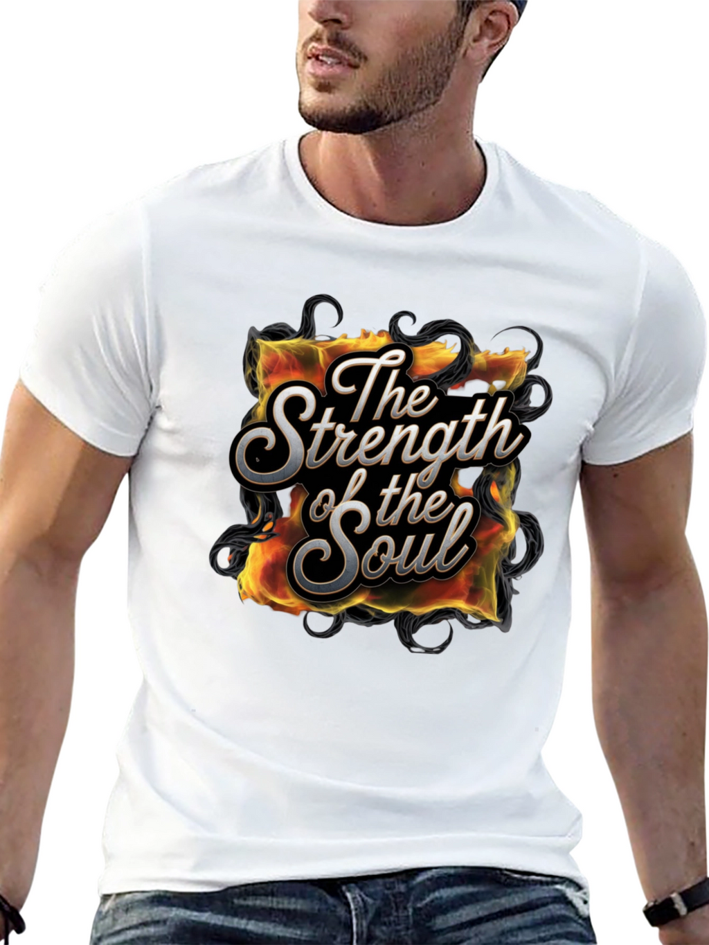 Strength of the Soul Graphic T-Shirt - Black