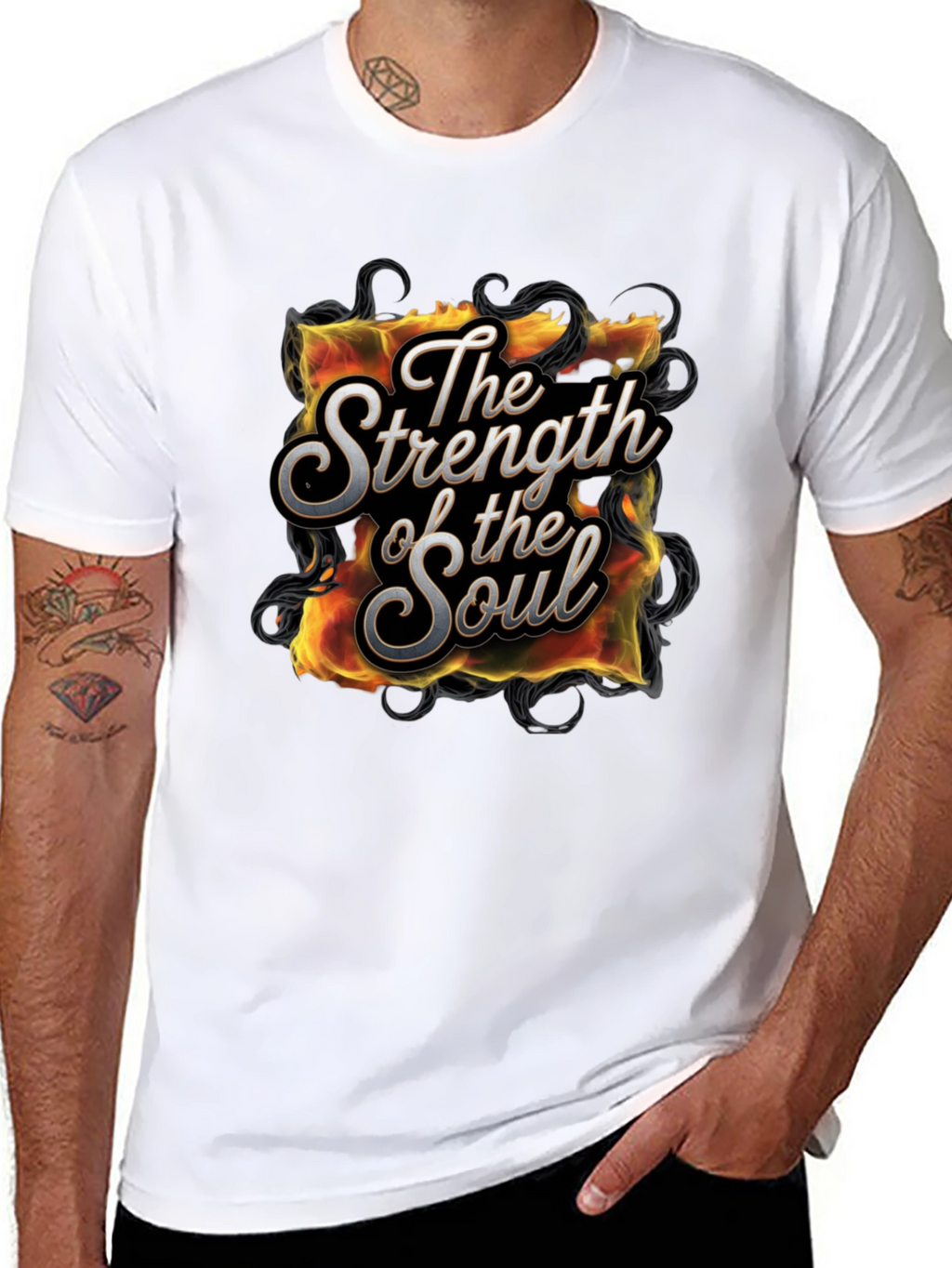 Strength of the Soul Graphic T-Shirt - Black