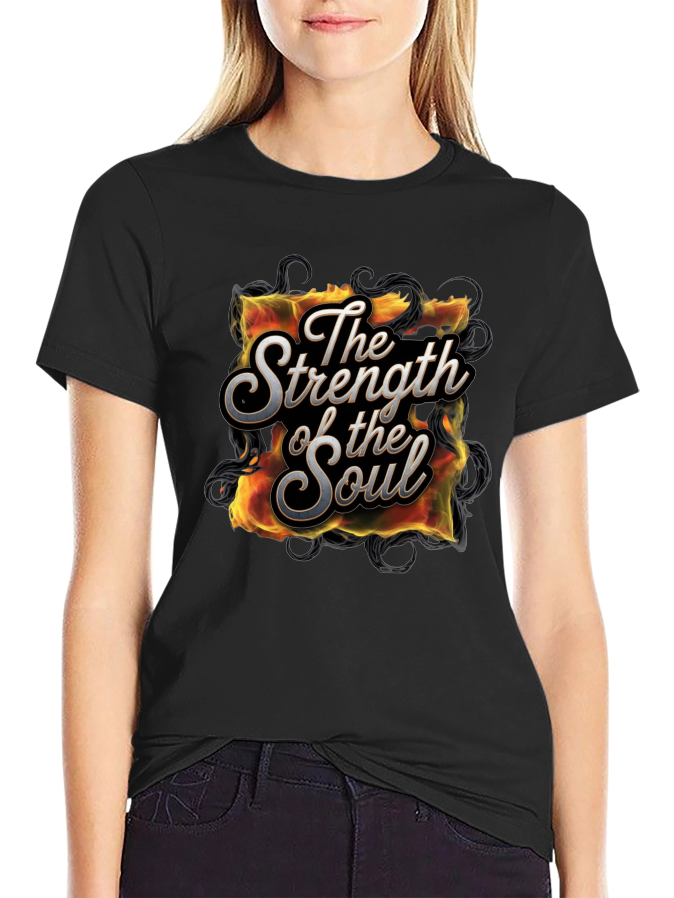 Strength of the Soul Graphic T-Shirt - Black