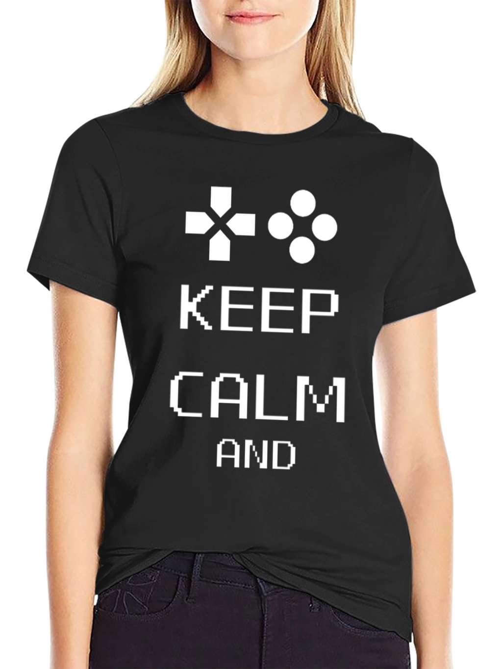 Keep Calm and Game On Black T-Shirt