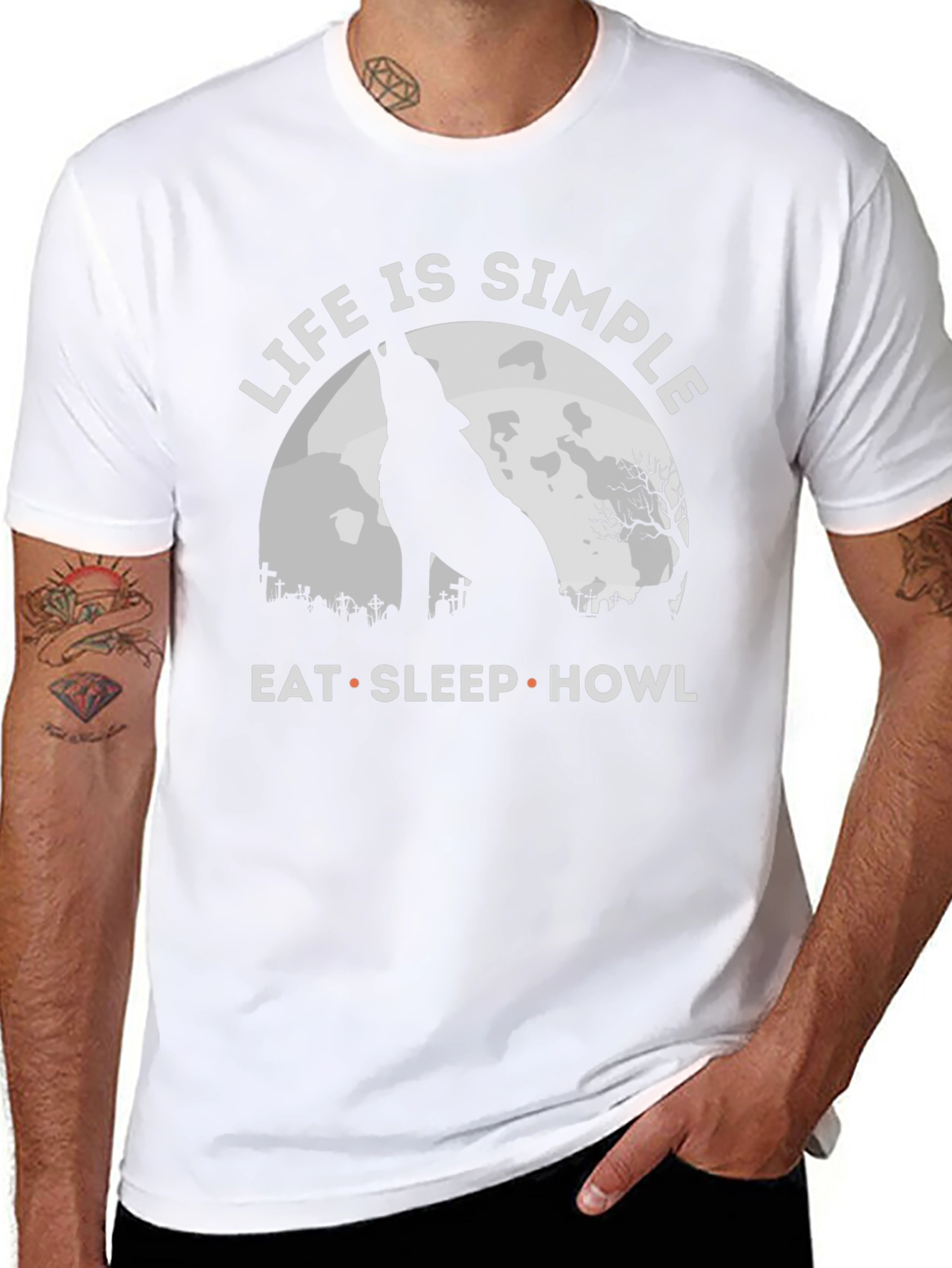Life is Simple Wolf T-Shirt