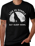 Life is Simple Wolf T-Shirt