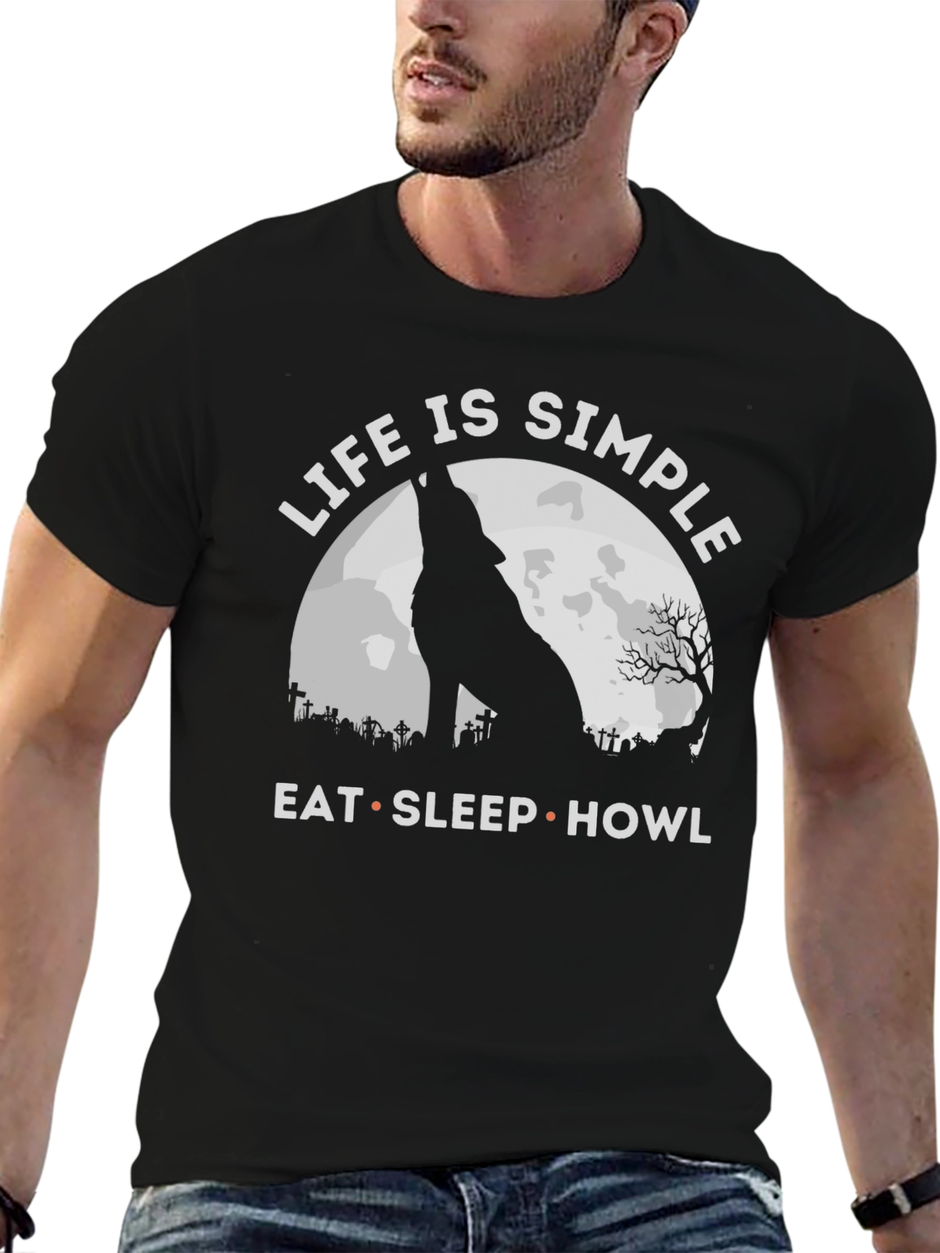 Life is Simple Wolf T-Shirt