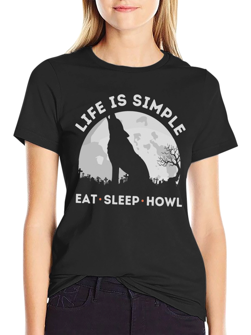 Life is Simple Wolf T-Shirt