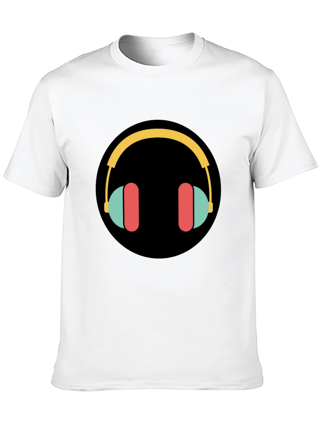 Stylish Graphic Tee - Headphones Design