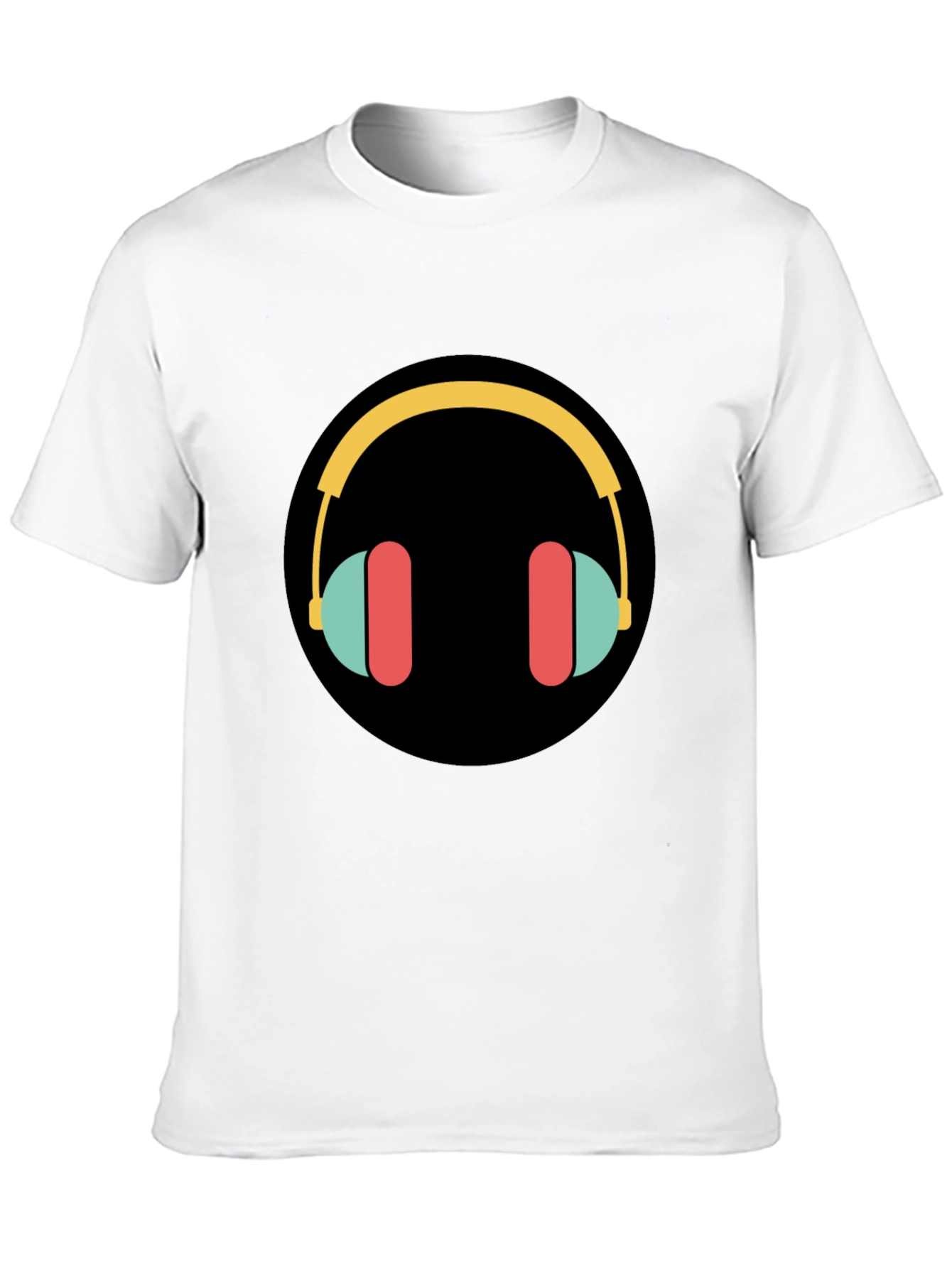 Stylish Graphic Tee - Headphones Design