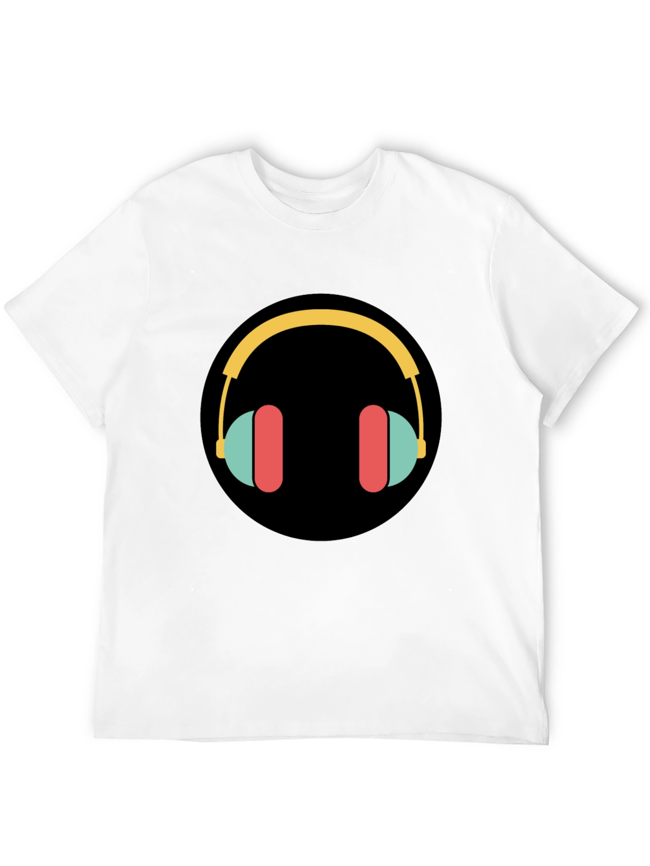 Stylish Graphic Tee - Headphones Design