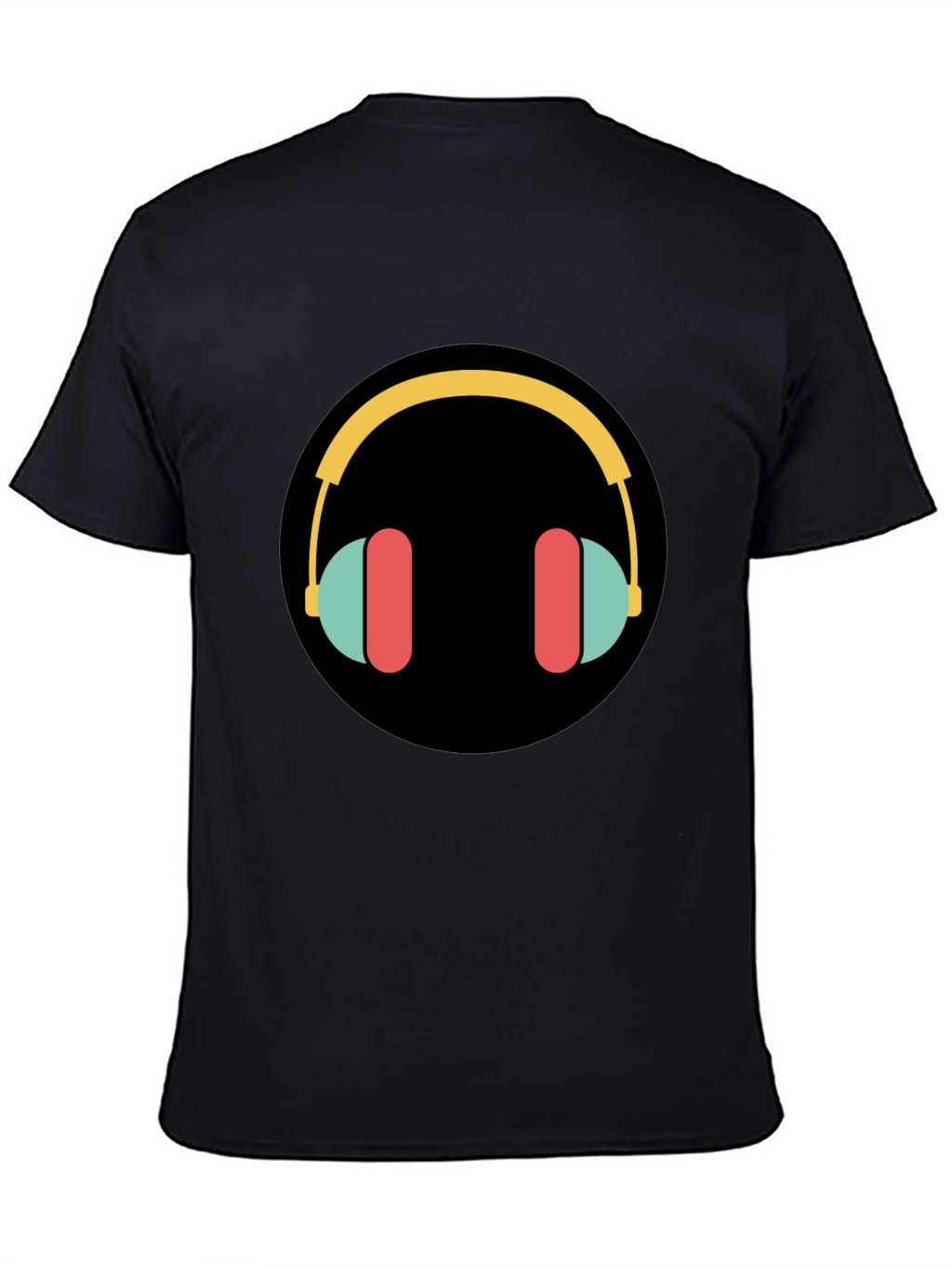 Stylish Graphic Tee - Headphones Design