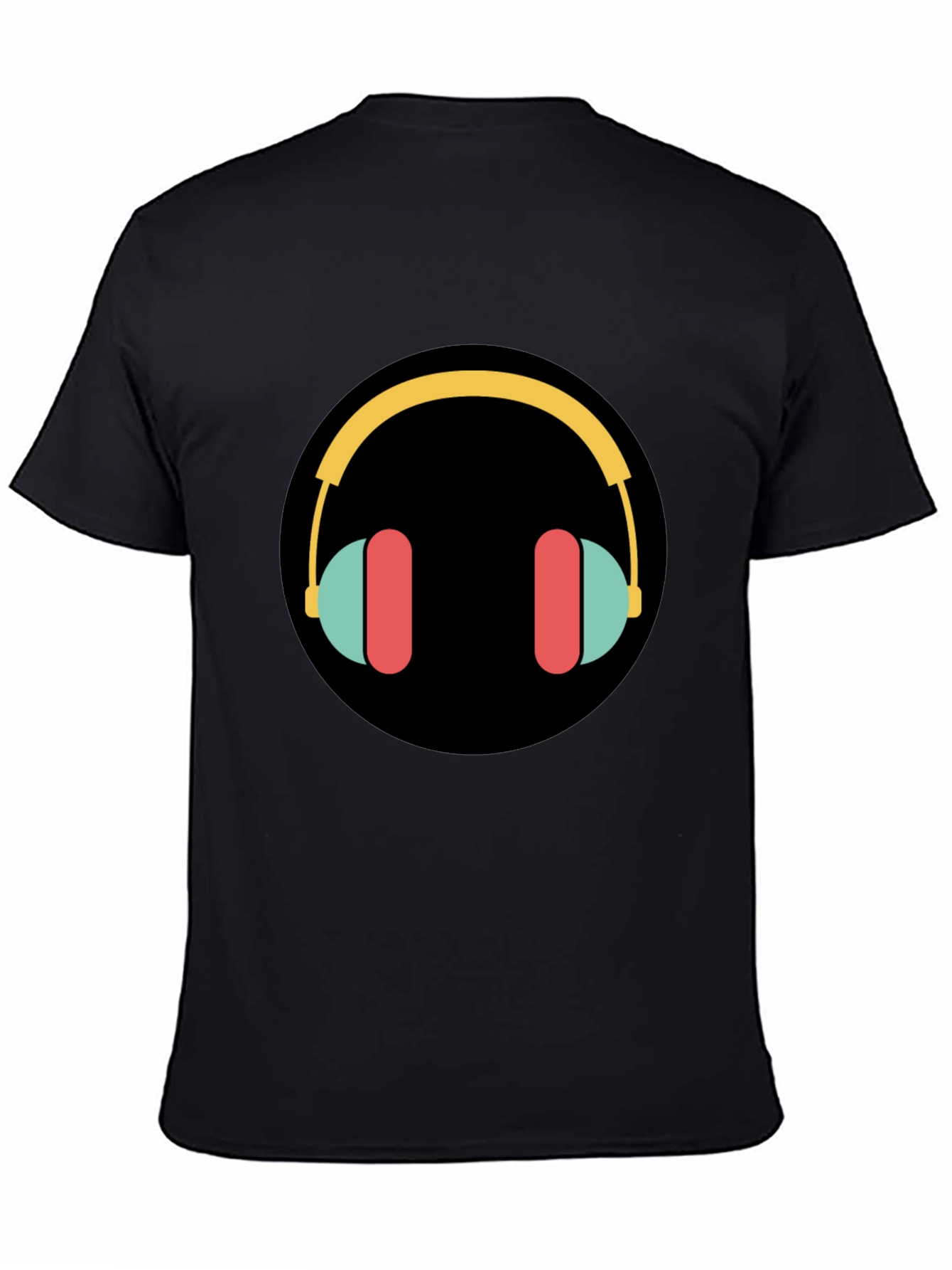 Stylish Graphic Tee - Headphones Design