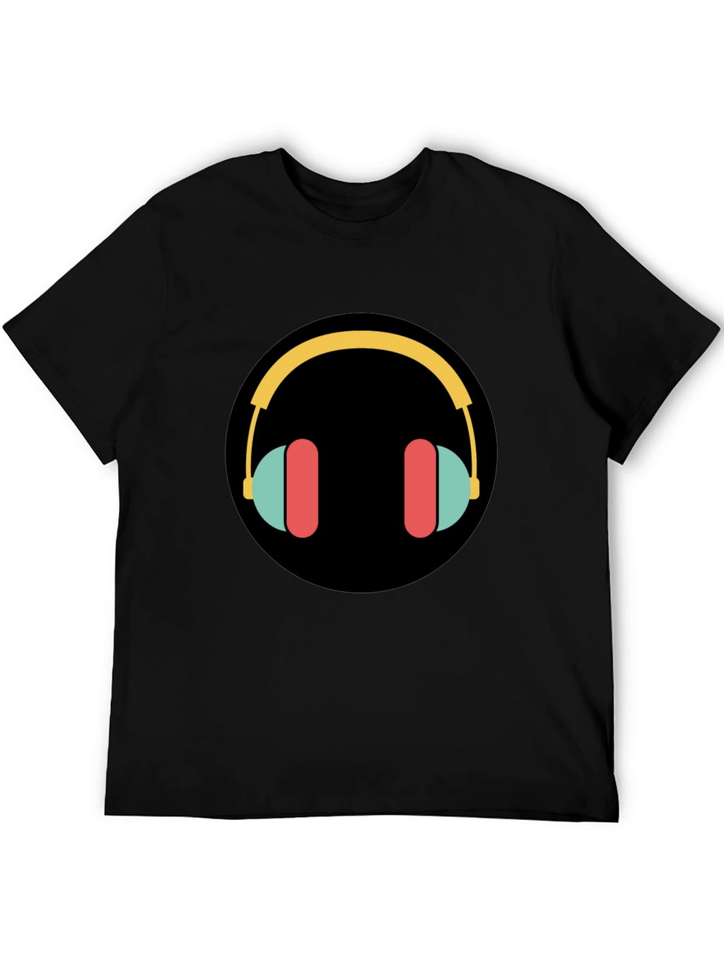 Stylish Graphic Tee - Headphones Design
