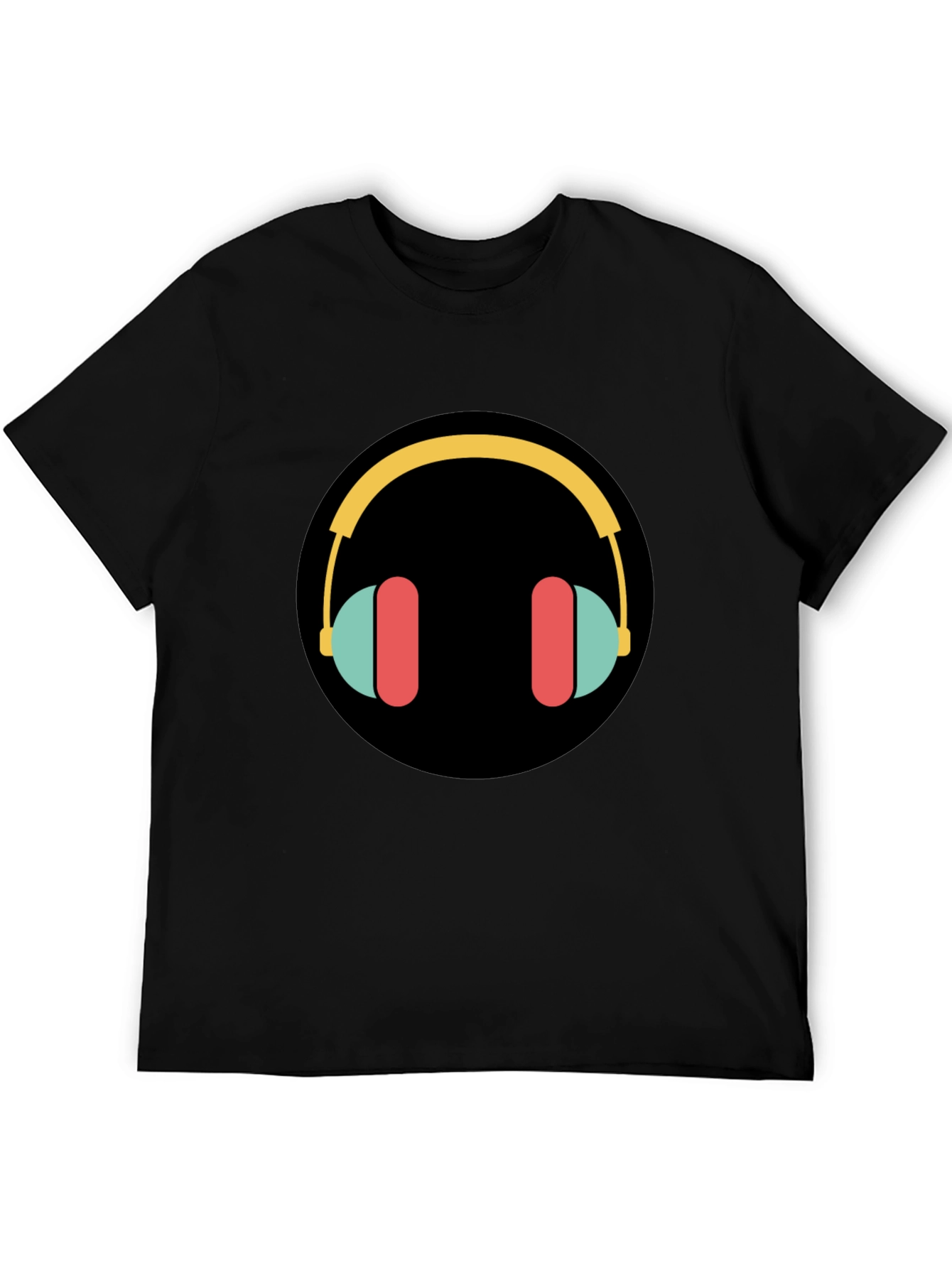 Stylish Graphic Tee - Headphones Design