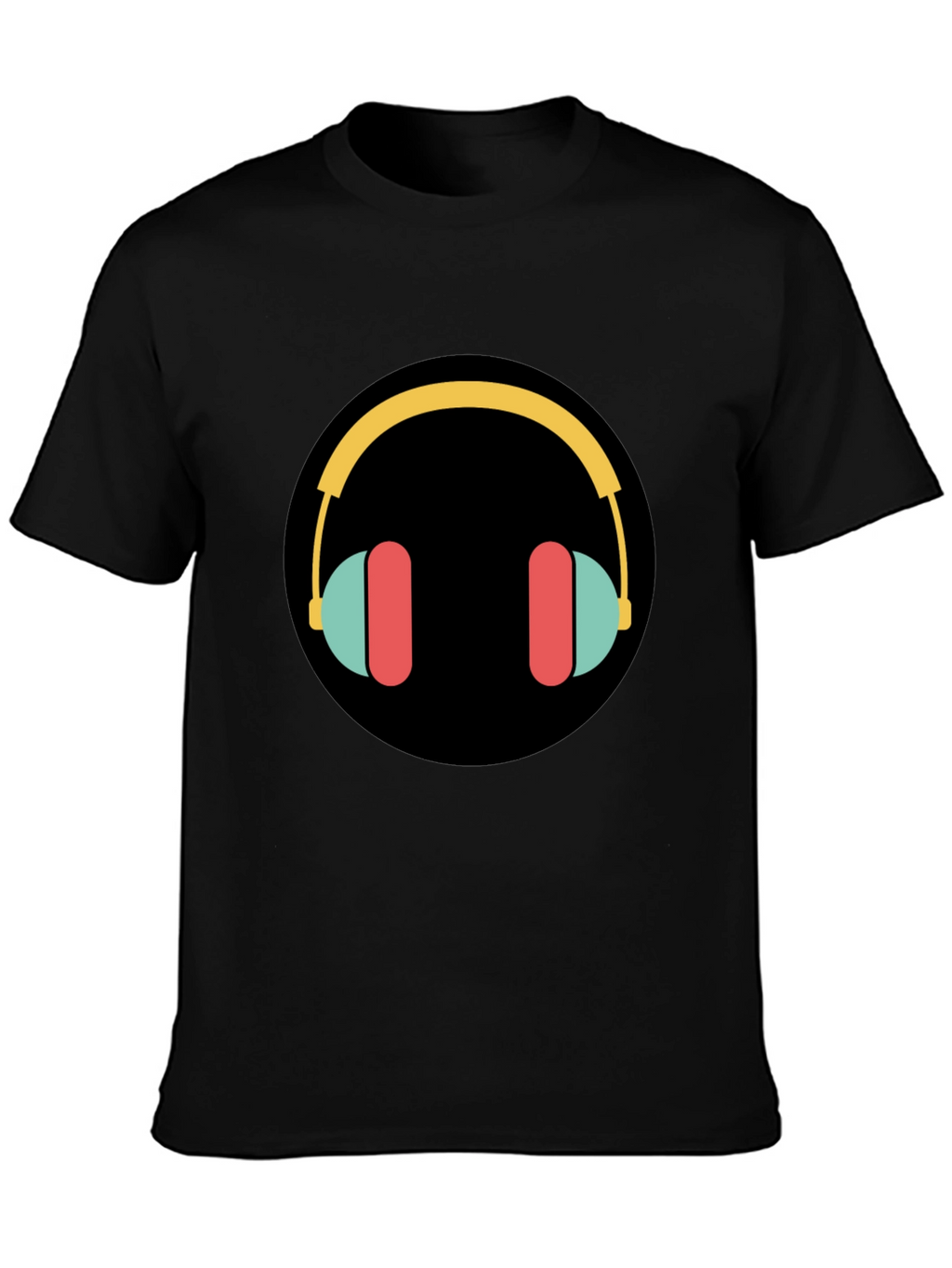 Stylish Graphic Tee - Headphones Design