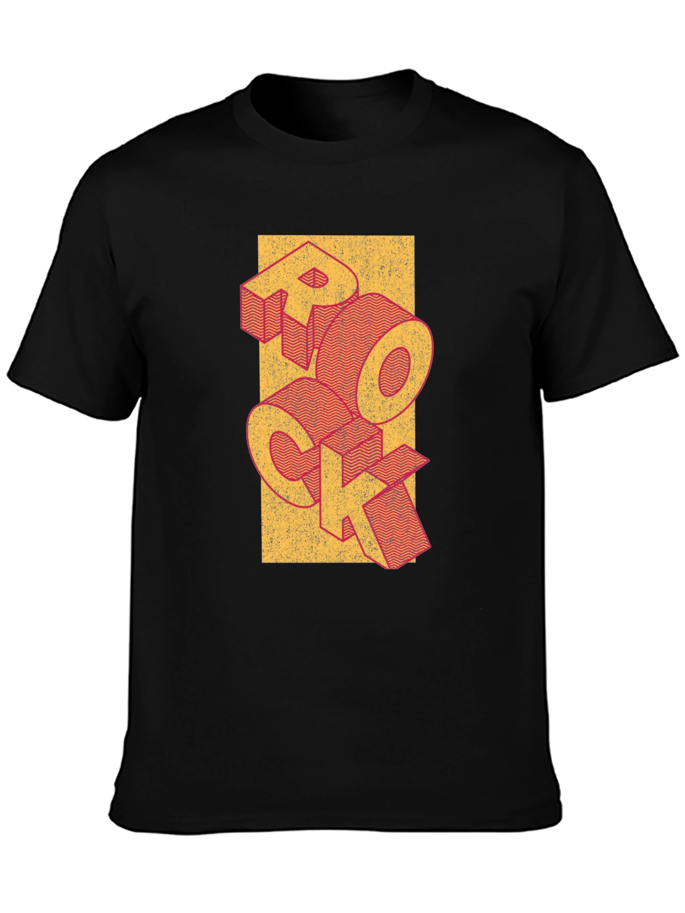 Retro Rock Graphic Tee - Vintage Style Black T-Shirt