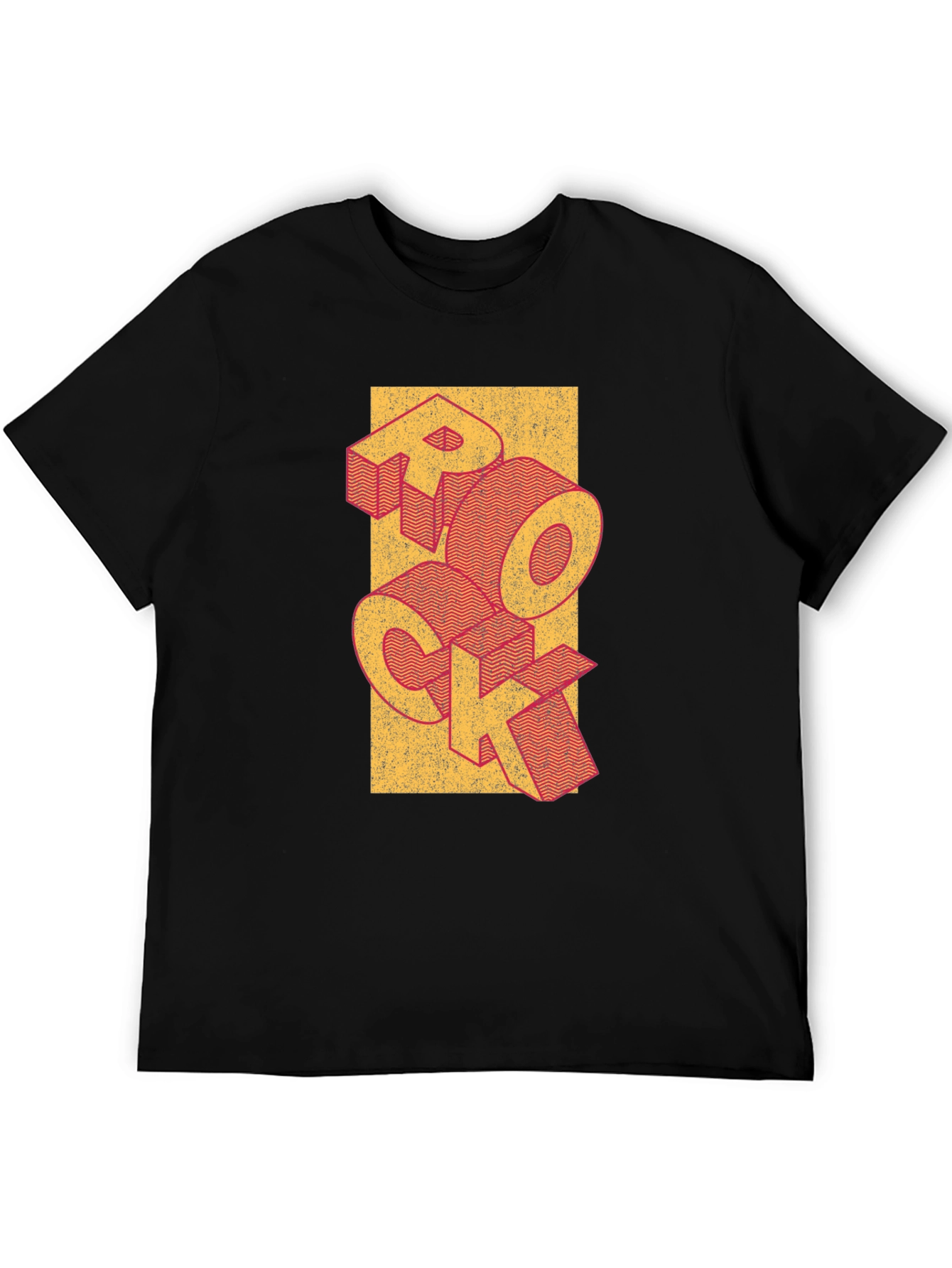 Retro Rock Graphic Tee - Vintage Style Black T-Shirt