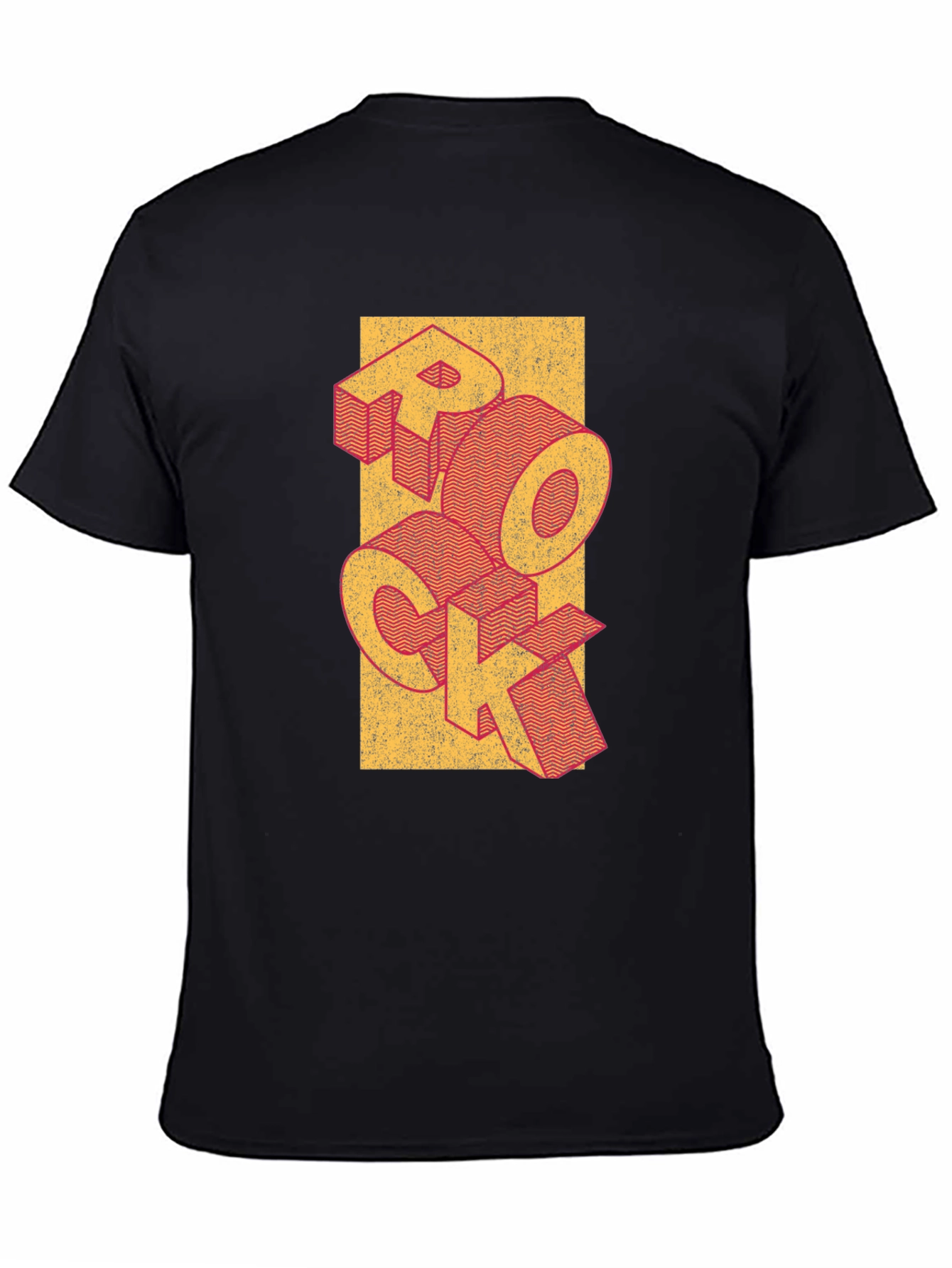 Retro Rock Graphic Tee - Vintage Style Black T-Shirt