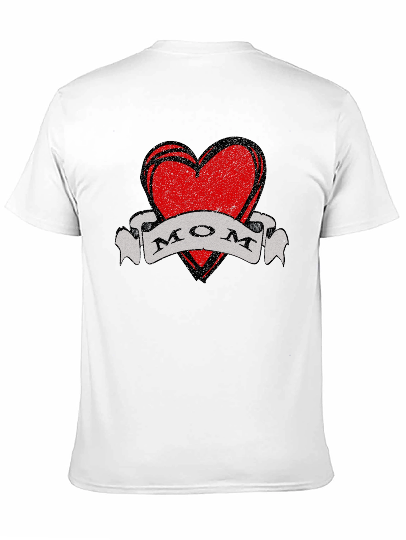 Mom Heart Tattoo Style Graphic T-Shirt