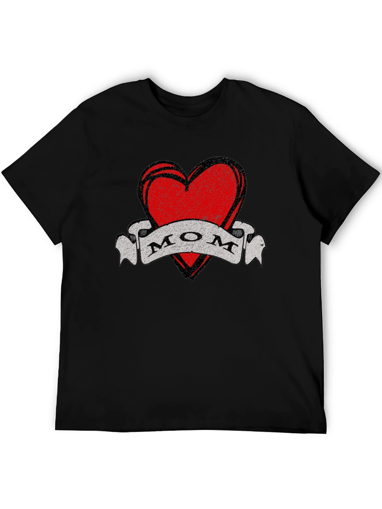 Mom Heart Tattoo Style Graphic T-Shirt