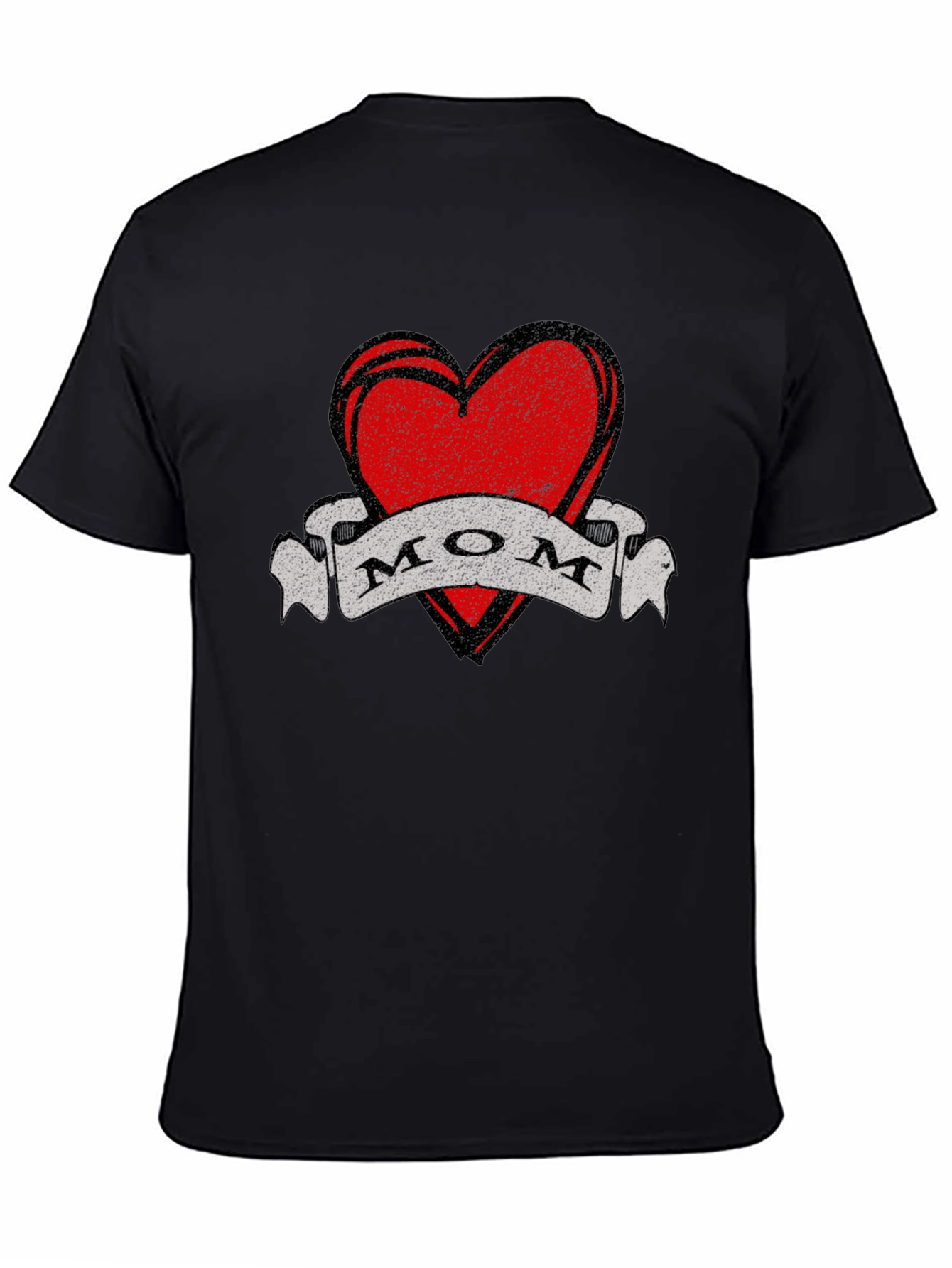 Mom Heart Tattoo Style Graphic T-Shirt