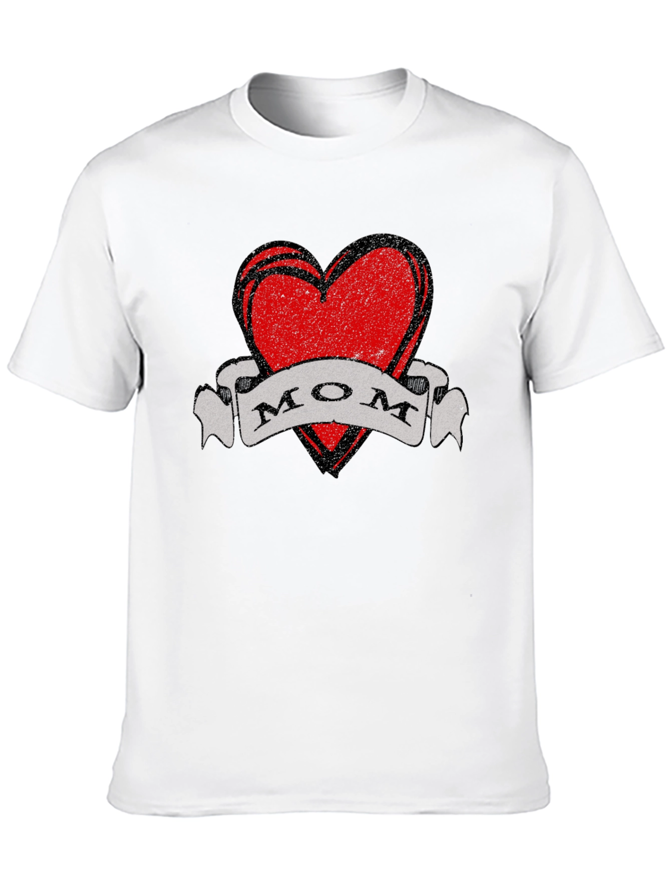 Mom Heart Tattoo Style Graphic T-Shirt