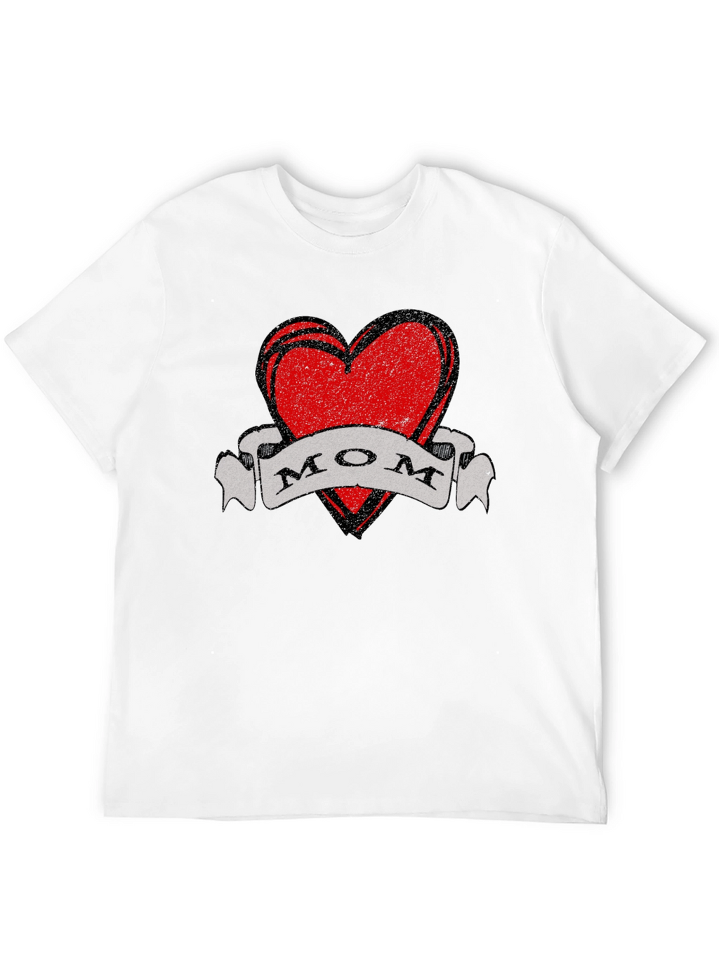 Mom Heart Tattoo Style Graphic T-Shirt