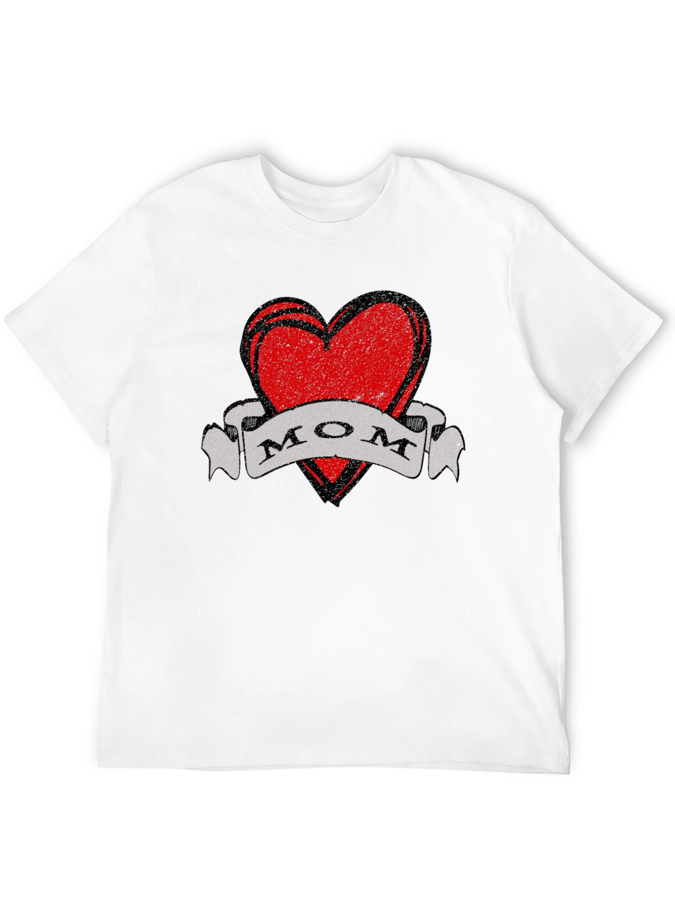 Mom Heart Tattoo Style Graphic T-Shirt