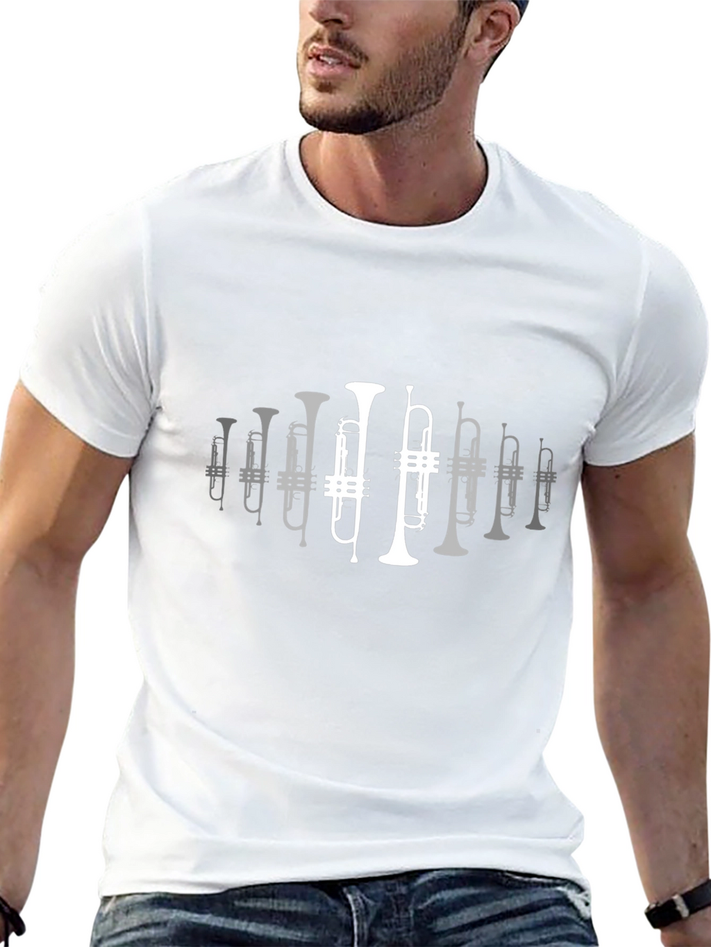 Trumpet Graphic T-Shirt - Musical Instrument Tee
