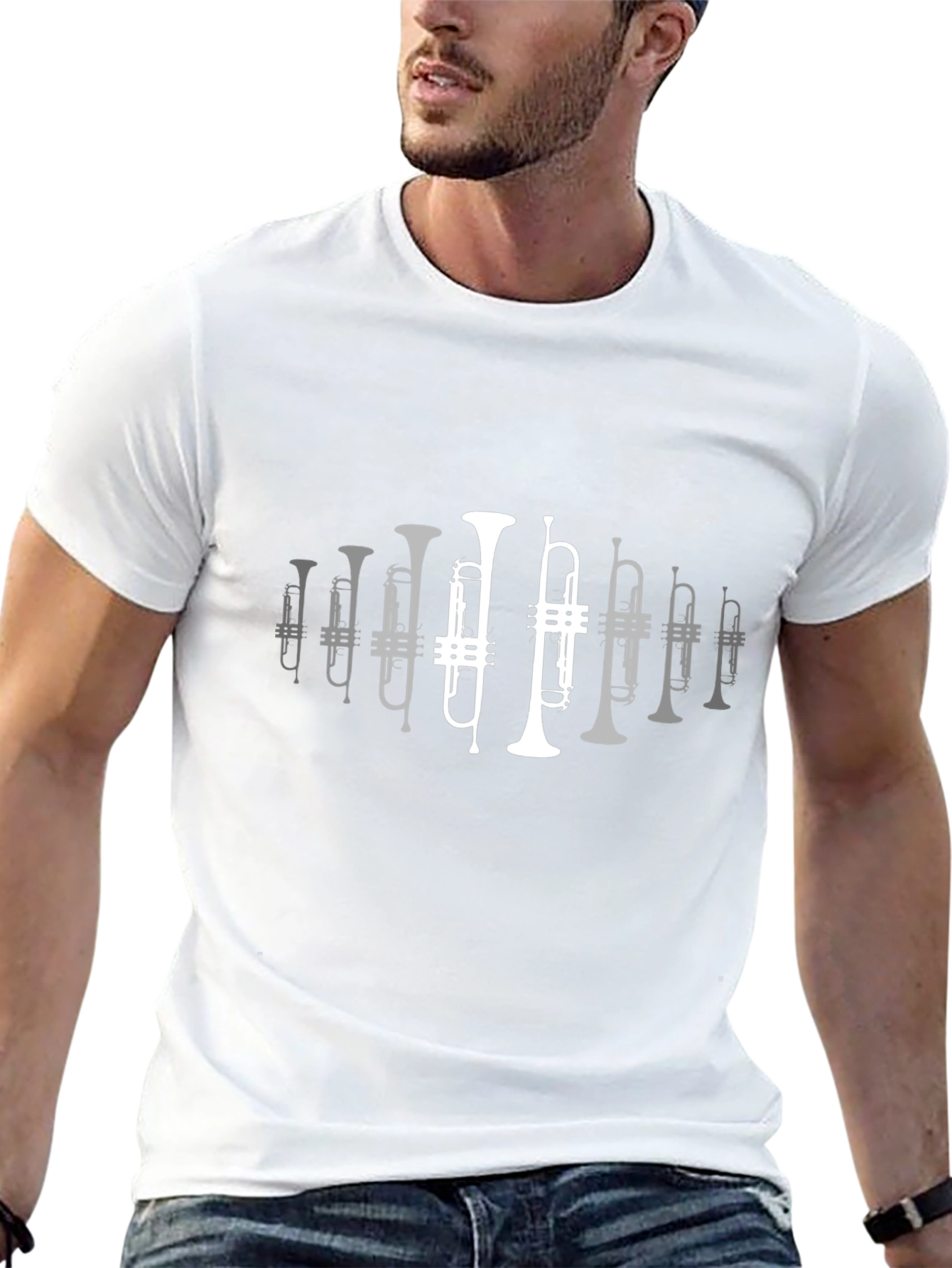 Trumpet Graphic T-Shirt - Musical Instrument Tee