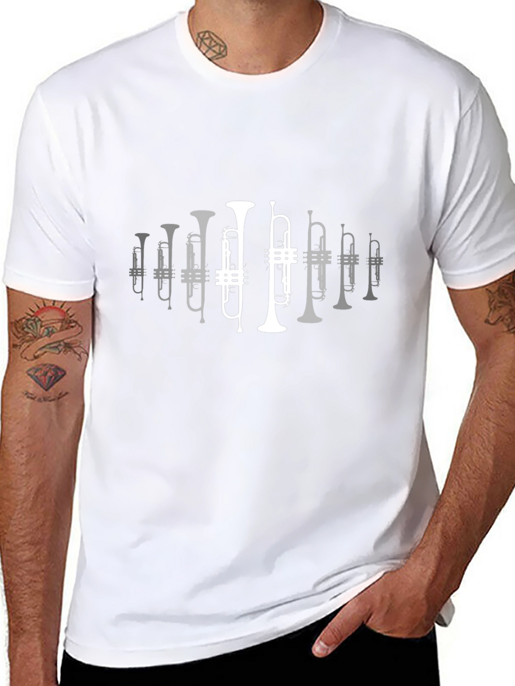 Trumpet Graphic T-Shirt - Musical Instrument Tee