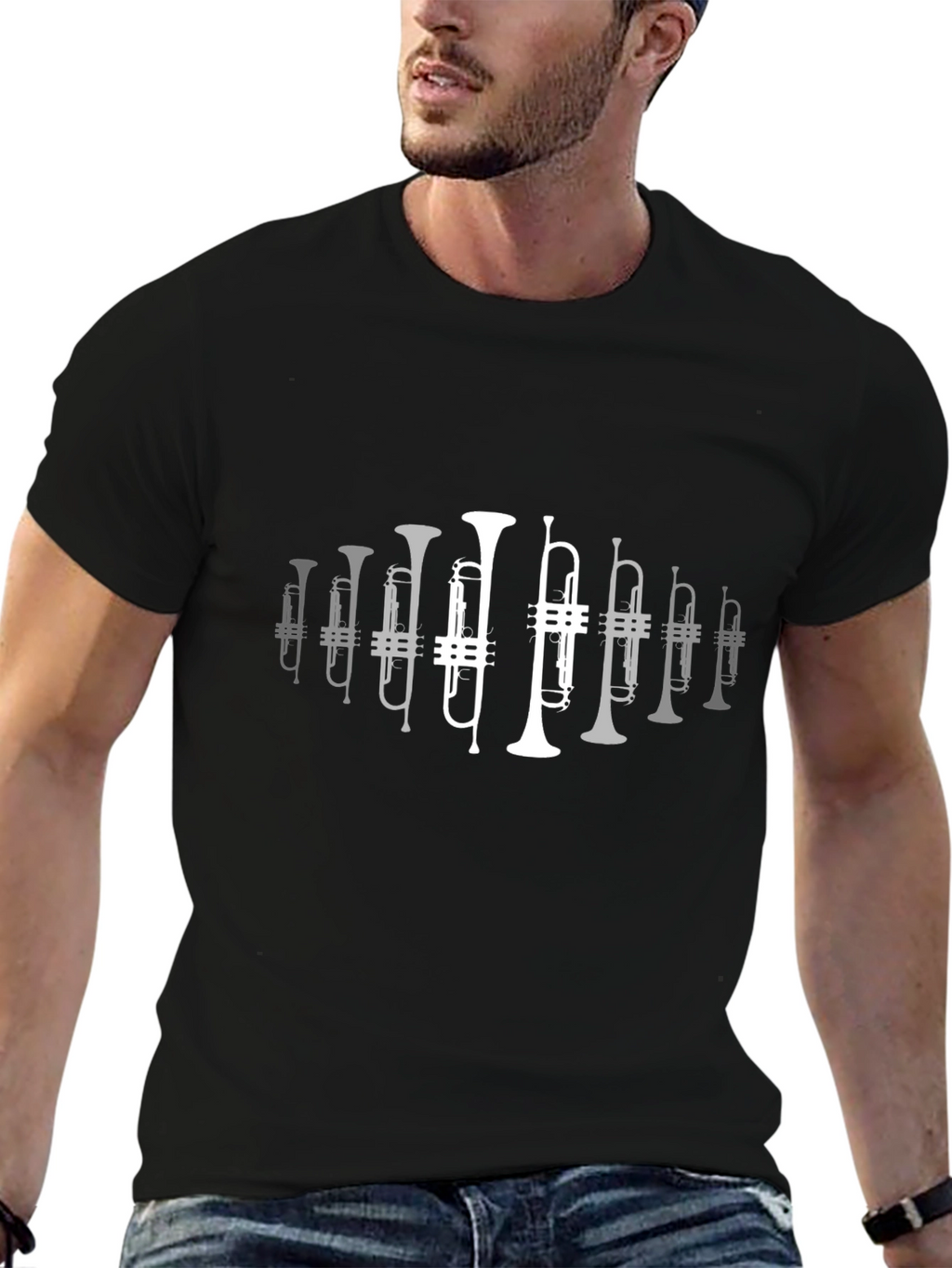 Trumpet Graphic T-Shirt - Musical Instrument Tee